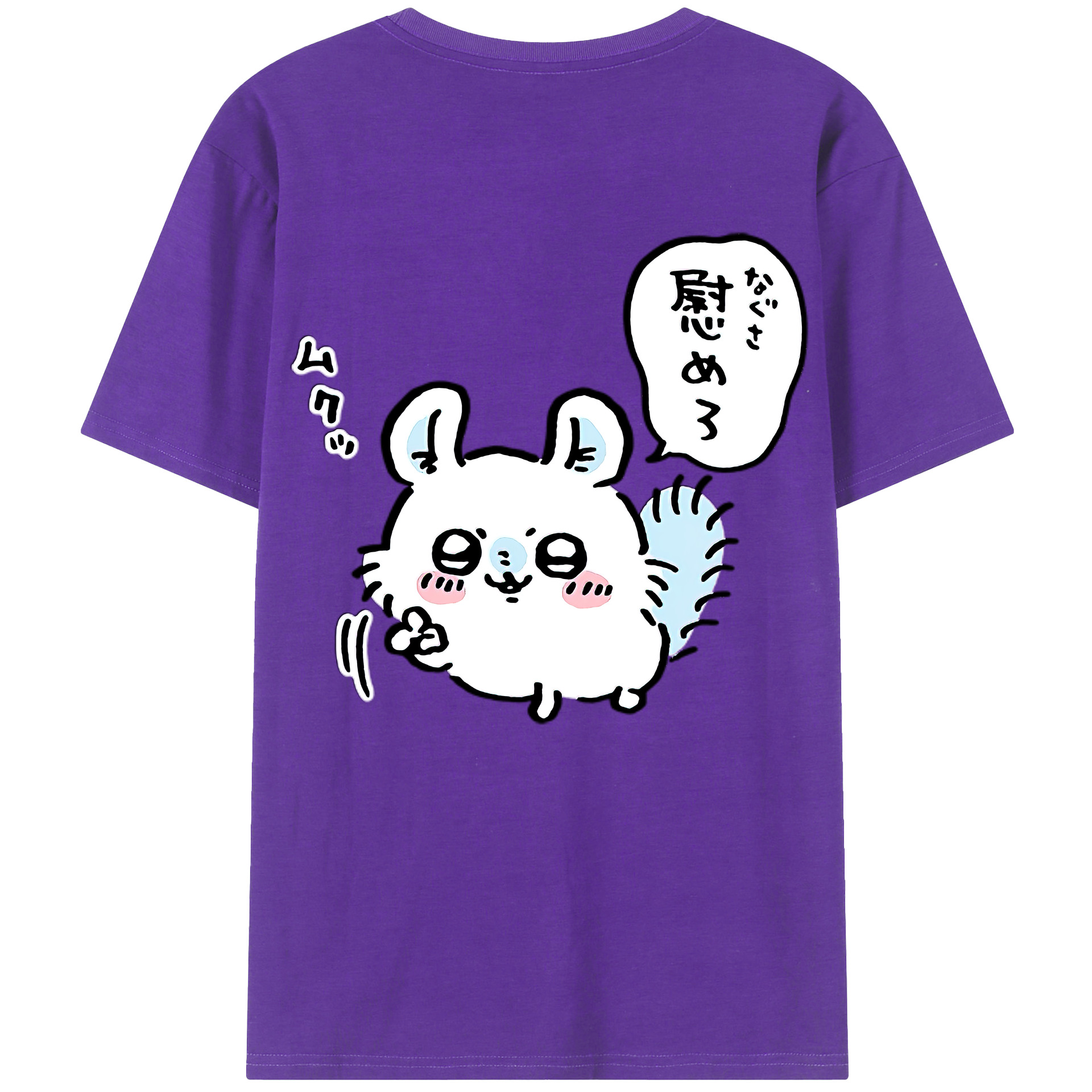 （画像用） ちいかわ モモンガ Chii-kawa Momonga 綿100％半袖Tシャツ（背面プリント）