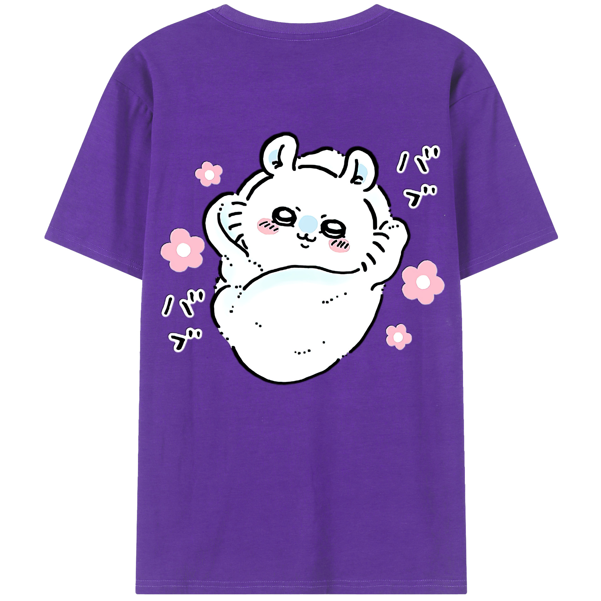 （画像用） ちいかわ モモンガ Chii-kawa Momonga 綿100％半袖Tシャツ（背面プリント）