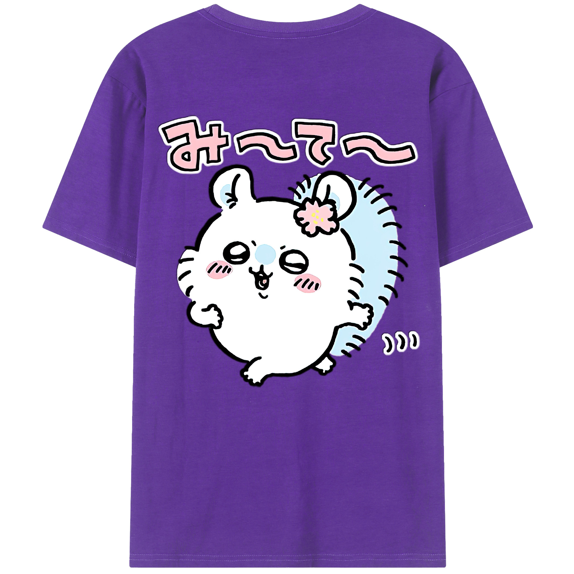 （画像用） ちいかわ モモンガ Chii-kawa Momonga 綿100％半袖Tシャツ（背面プリント）