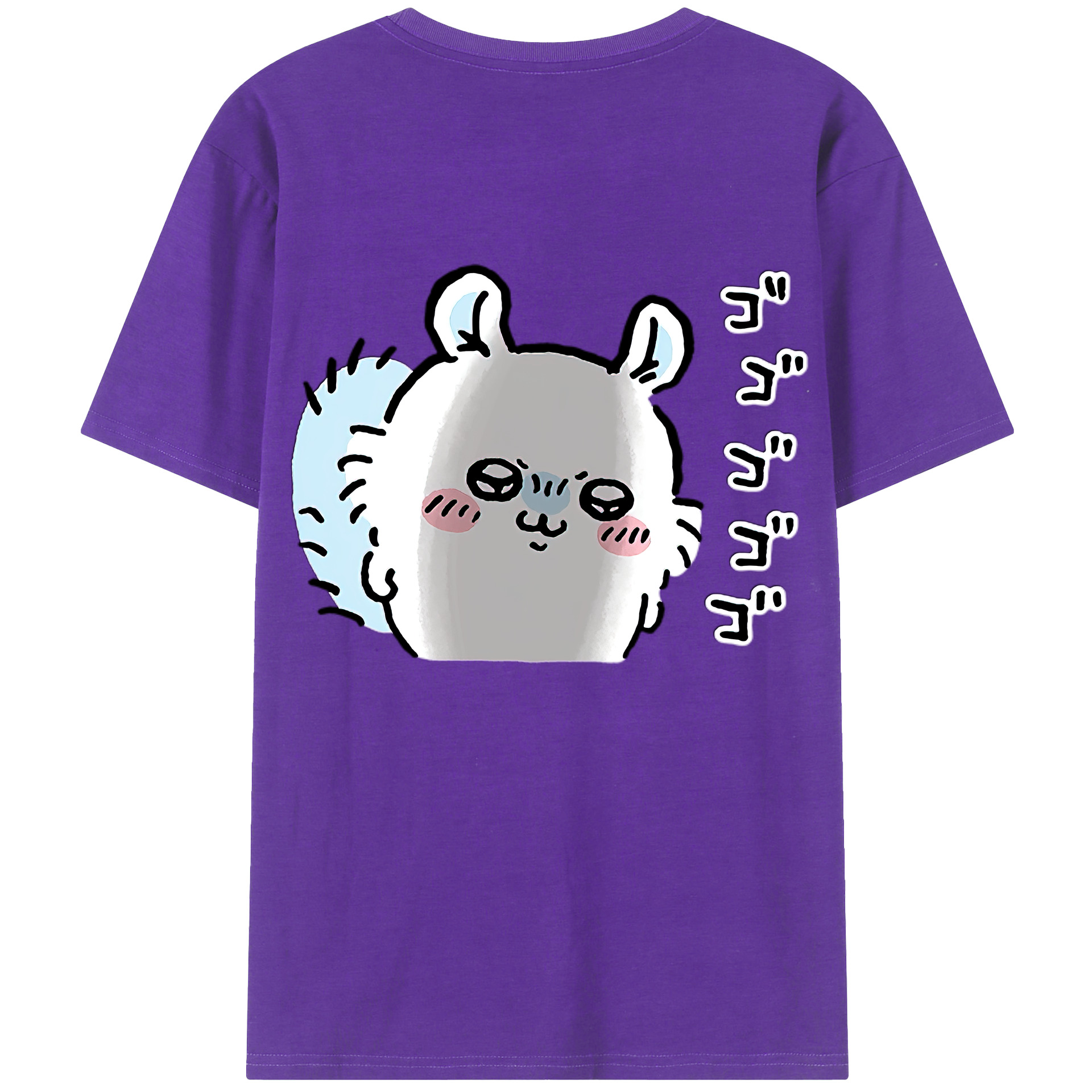 （画像用） ちいかわ モモンガ Chii-kawa Momonga 綿100％半袖Tシャツ（背面プリント）