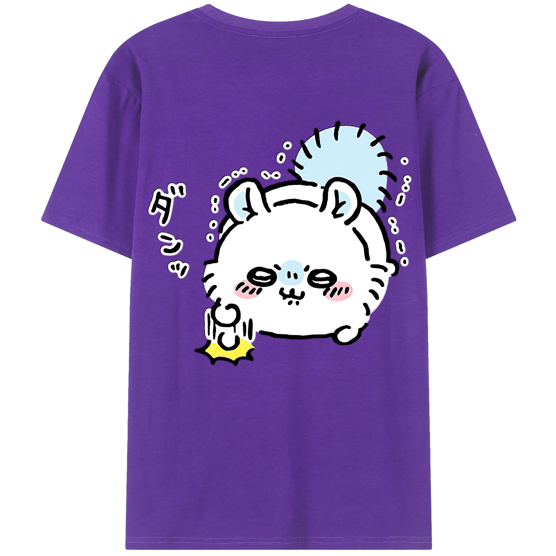 （画像用） ちいかわ モモンガ Chii-kawa Momonga 綿100％半袖Tシャツ（背面プリント）