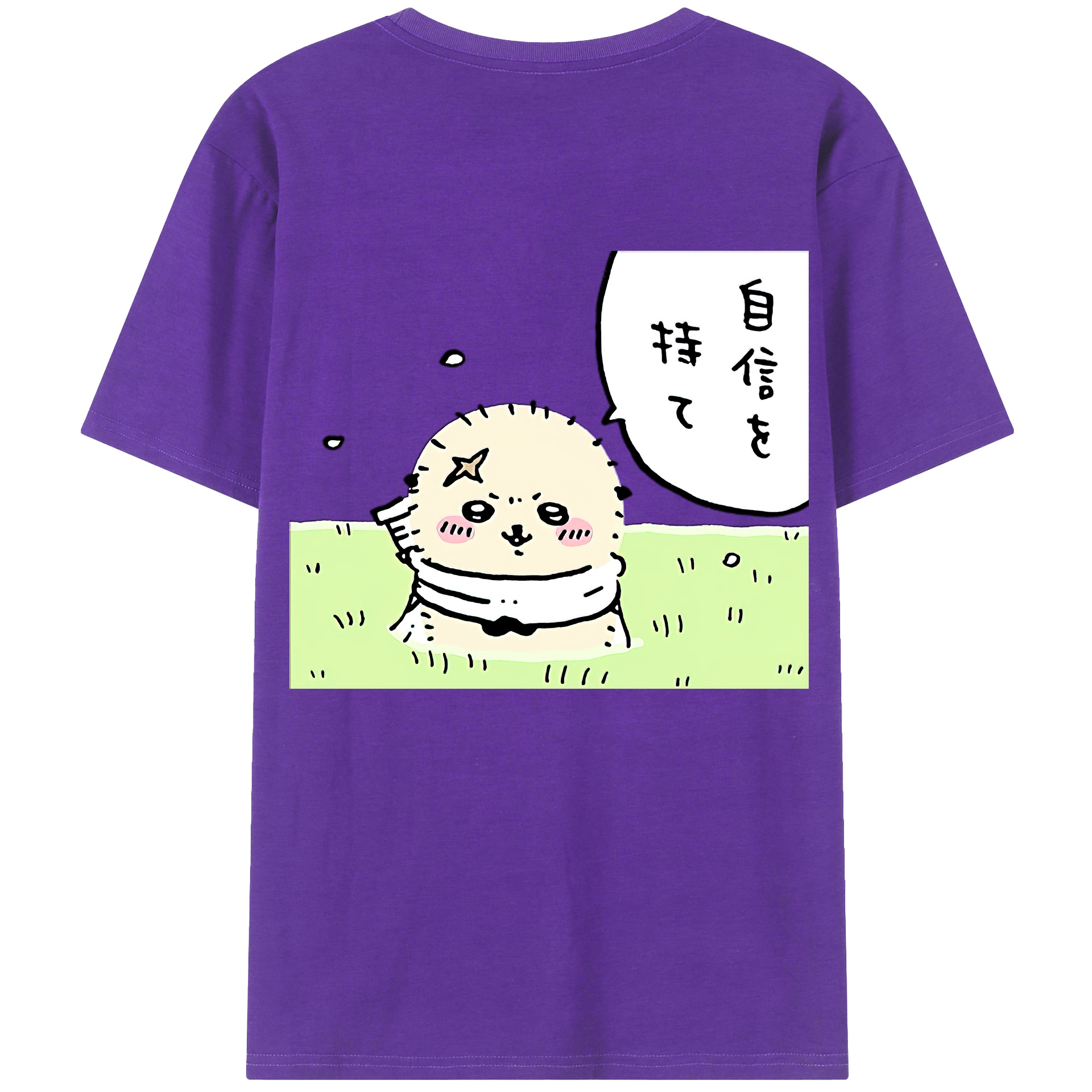 （画像用） ちいかわ ラッコ Chii-kawa Sea otter 綿100％半袖Tシャツ（背面プリント）