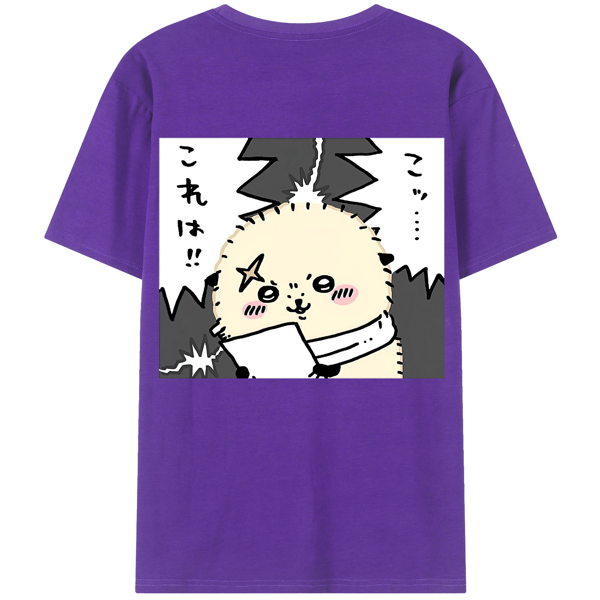 （画像用） ちいかわ ラッコ Chii-kawa Sea otter 綿100％半袖Tシャツ（背面プリント）