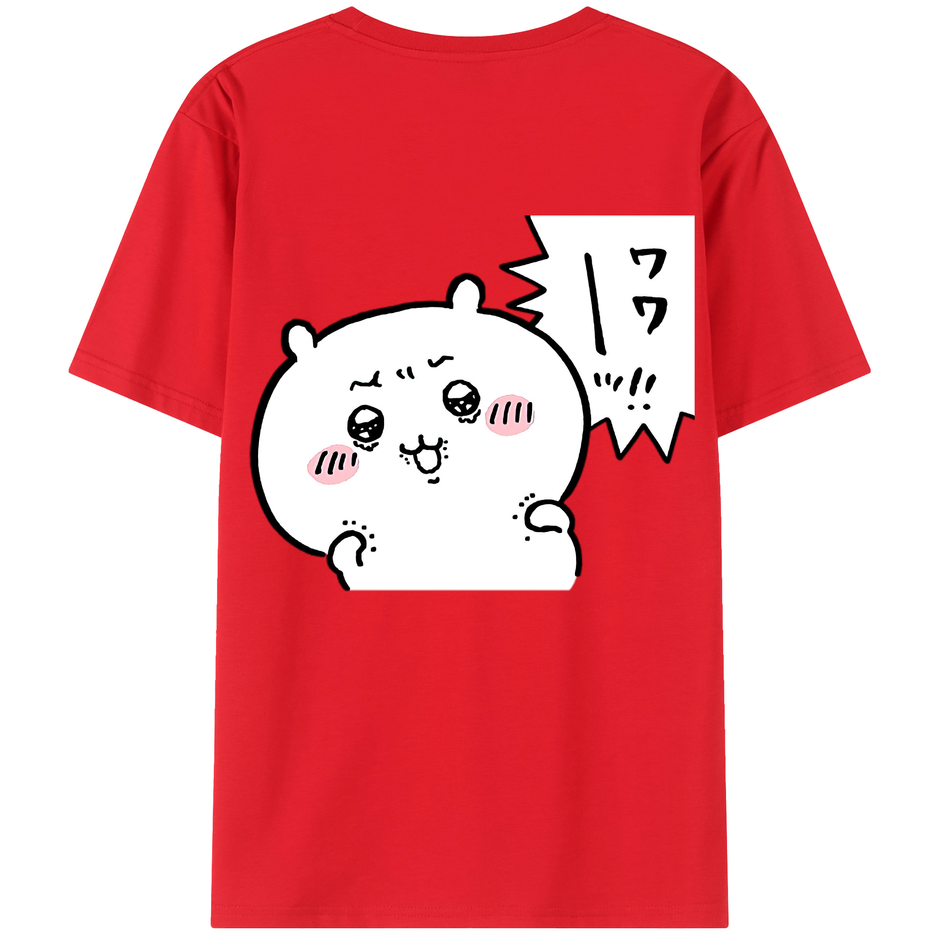 （画像用） ちいかわ ちいかわ Chii-kawa chiikawa 綿100％半袖Tシャツ（背面プリント）