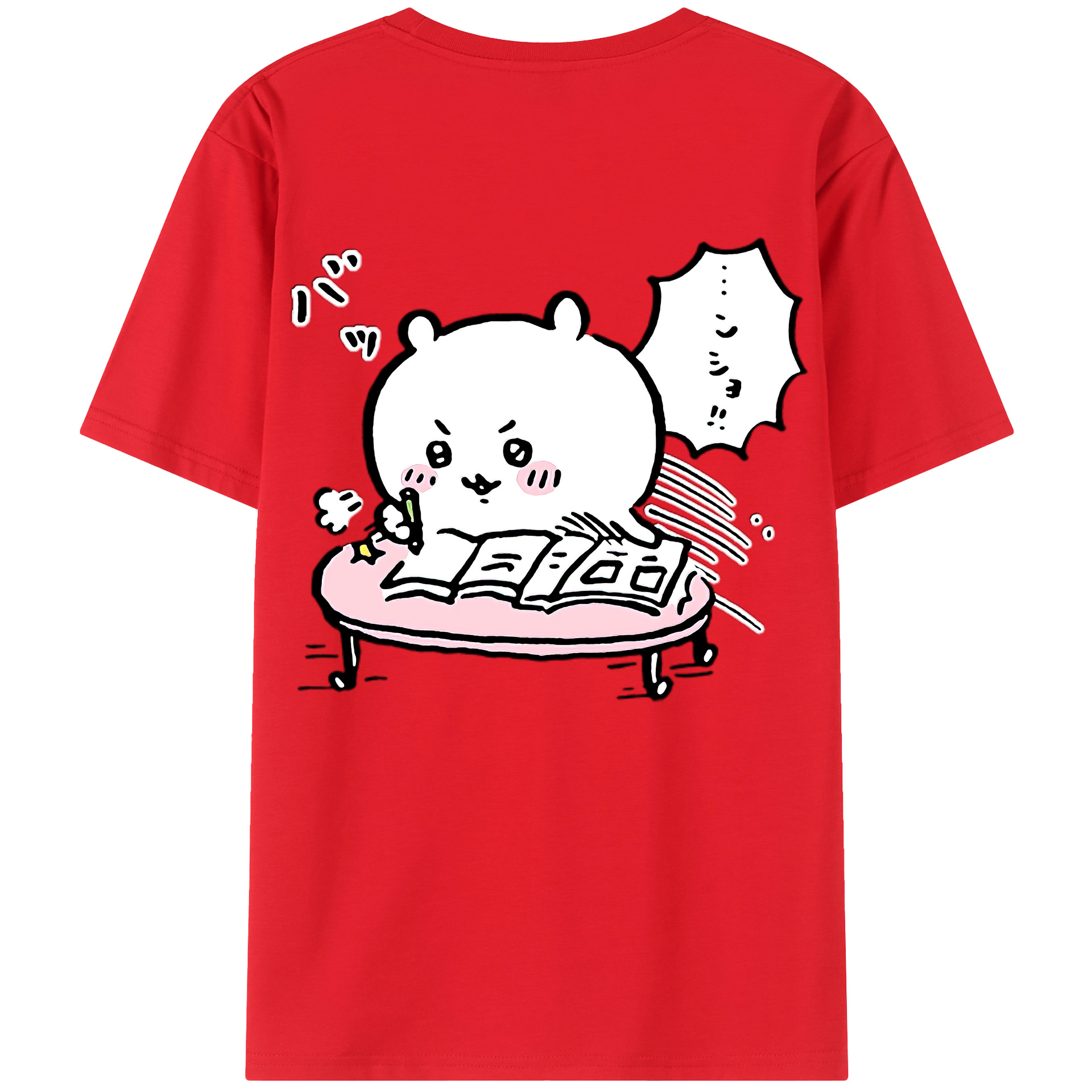 （画像用） ちいかわ ちいかわ Chii-kawa chiikawa 綿100％半袖Tシャツ（背面プリント）