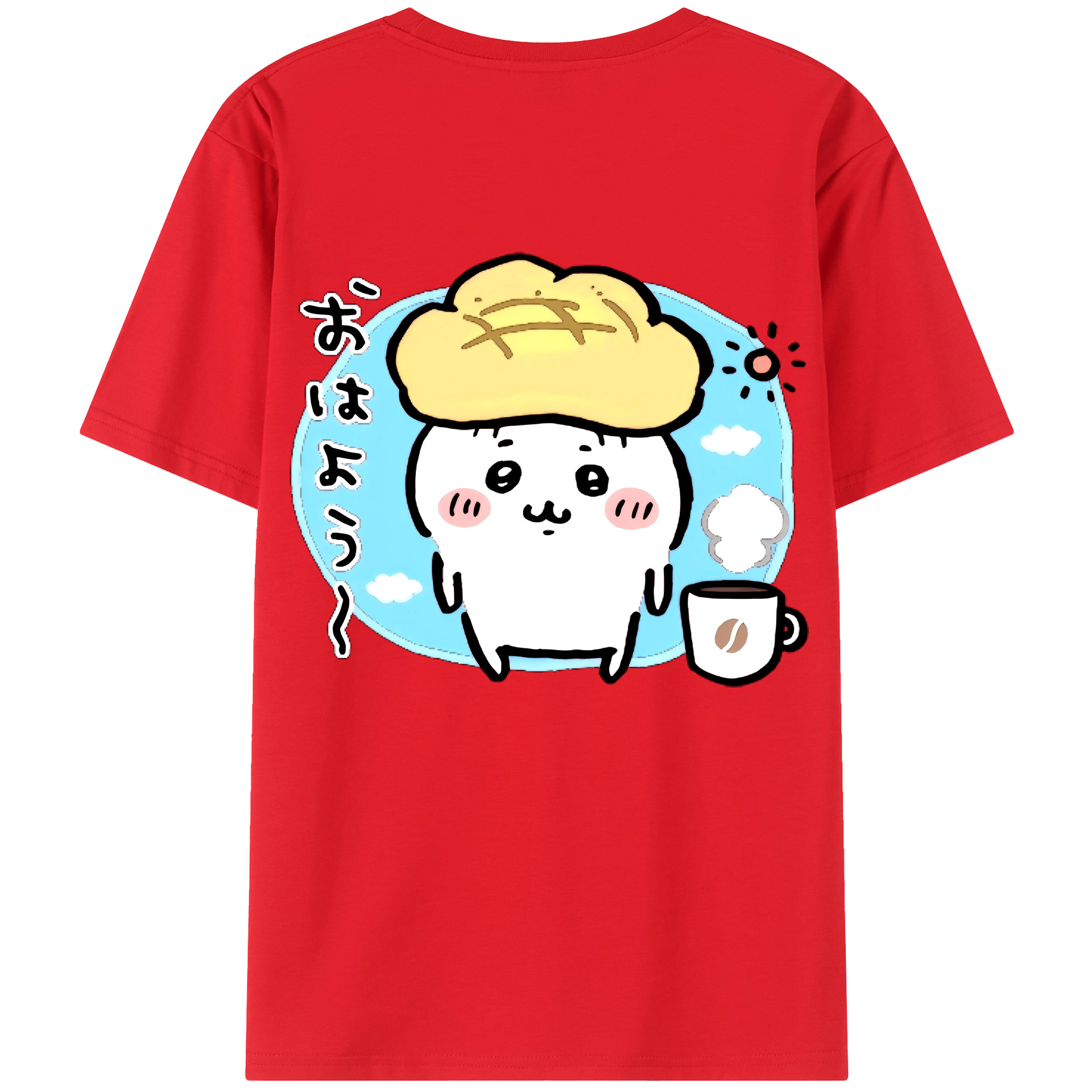 （画像用） ちいかわ ちいかわ Chii-kawa chiikawa 綿100％半袖Tシャツ（背面プリント）