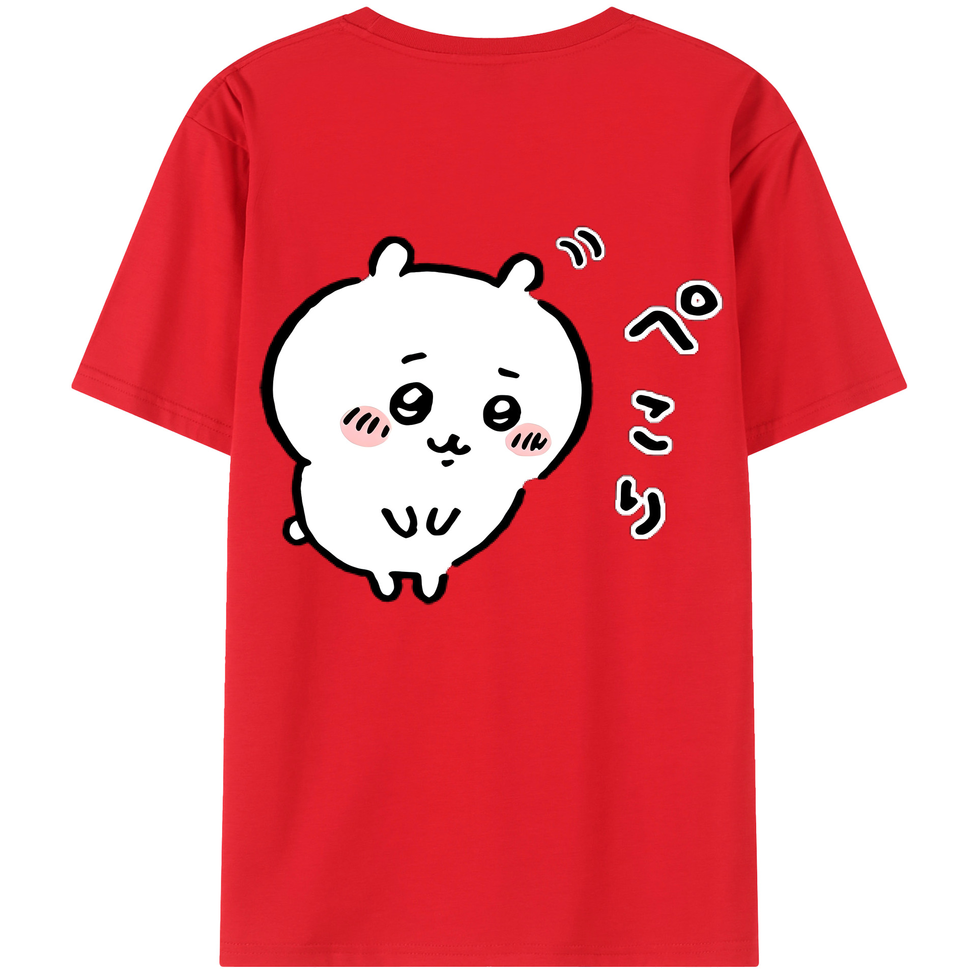 （画像用） ちいかわ ちいかわ Chii-kawa chiikawa 綿100％半袖Tシャツ（背面プリント）