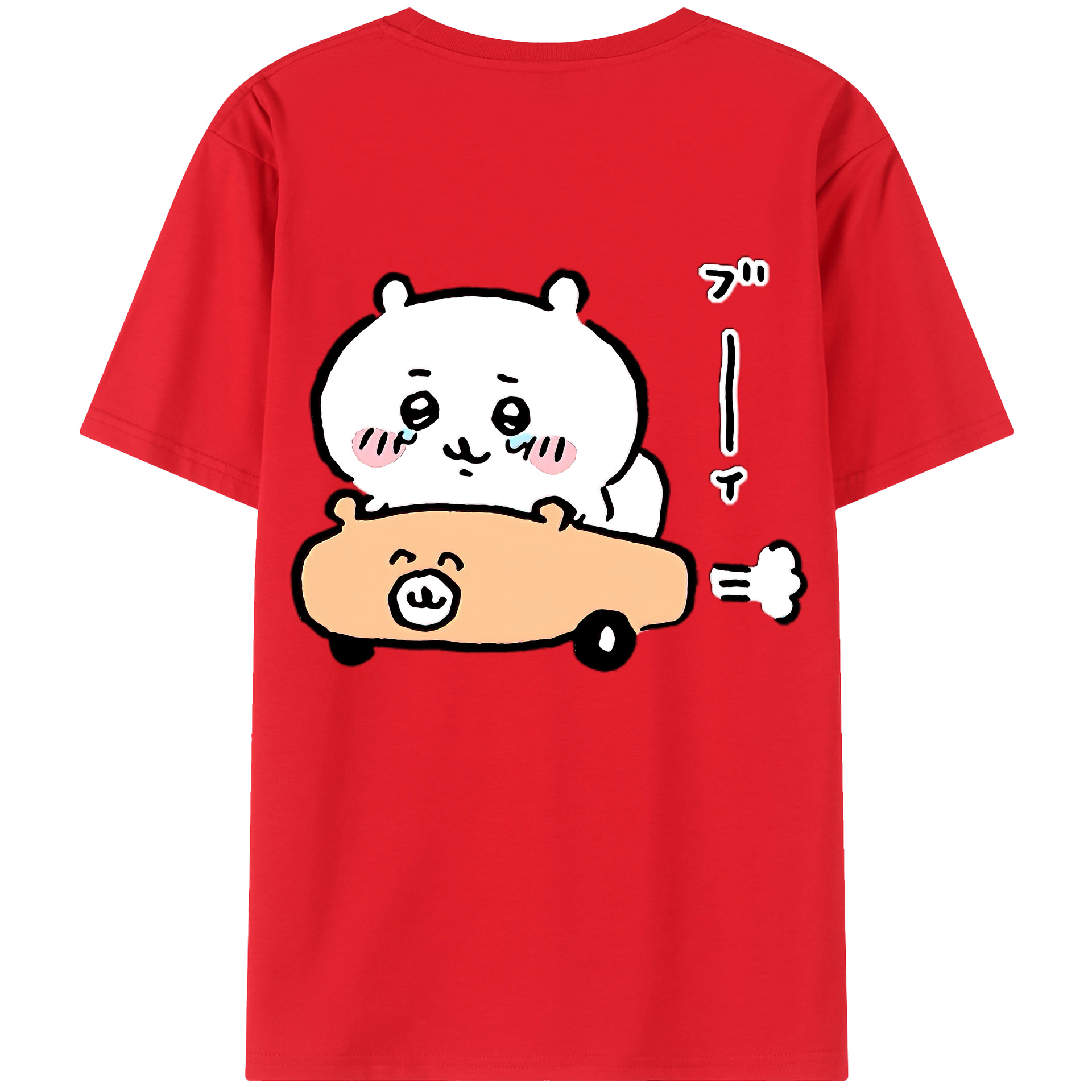 （画像用） ちいかわ ちいかわ Chii-kawa chiikawa 綿100％半袖Tシャツ（背面プリント）