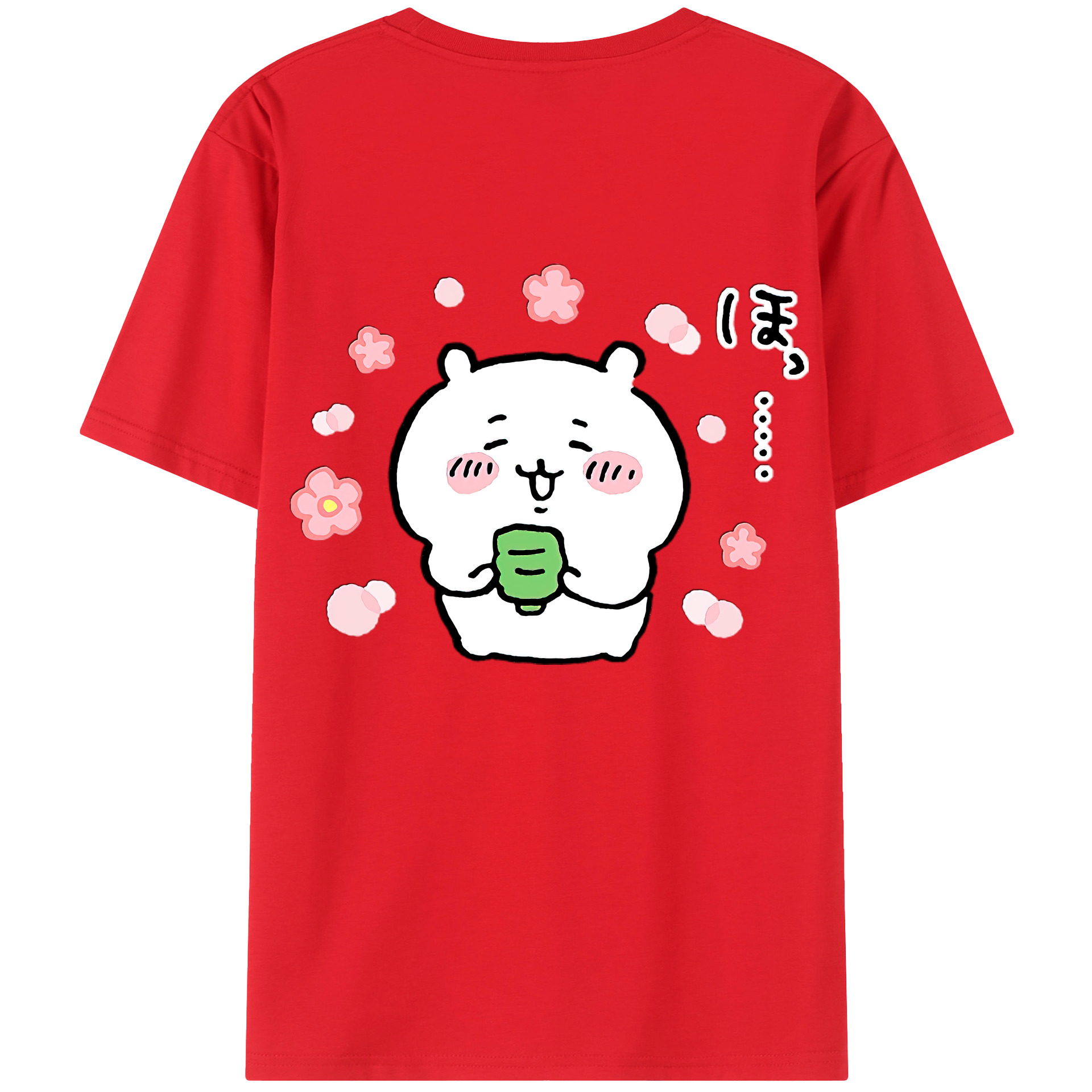（画像用） ちいかわ ちいかわ Chii-kawa chiikawa 綿100％半袖Tシャツ（背面プリント）