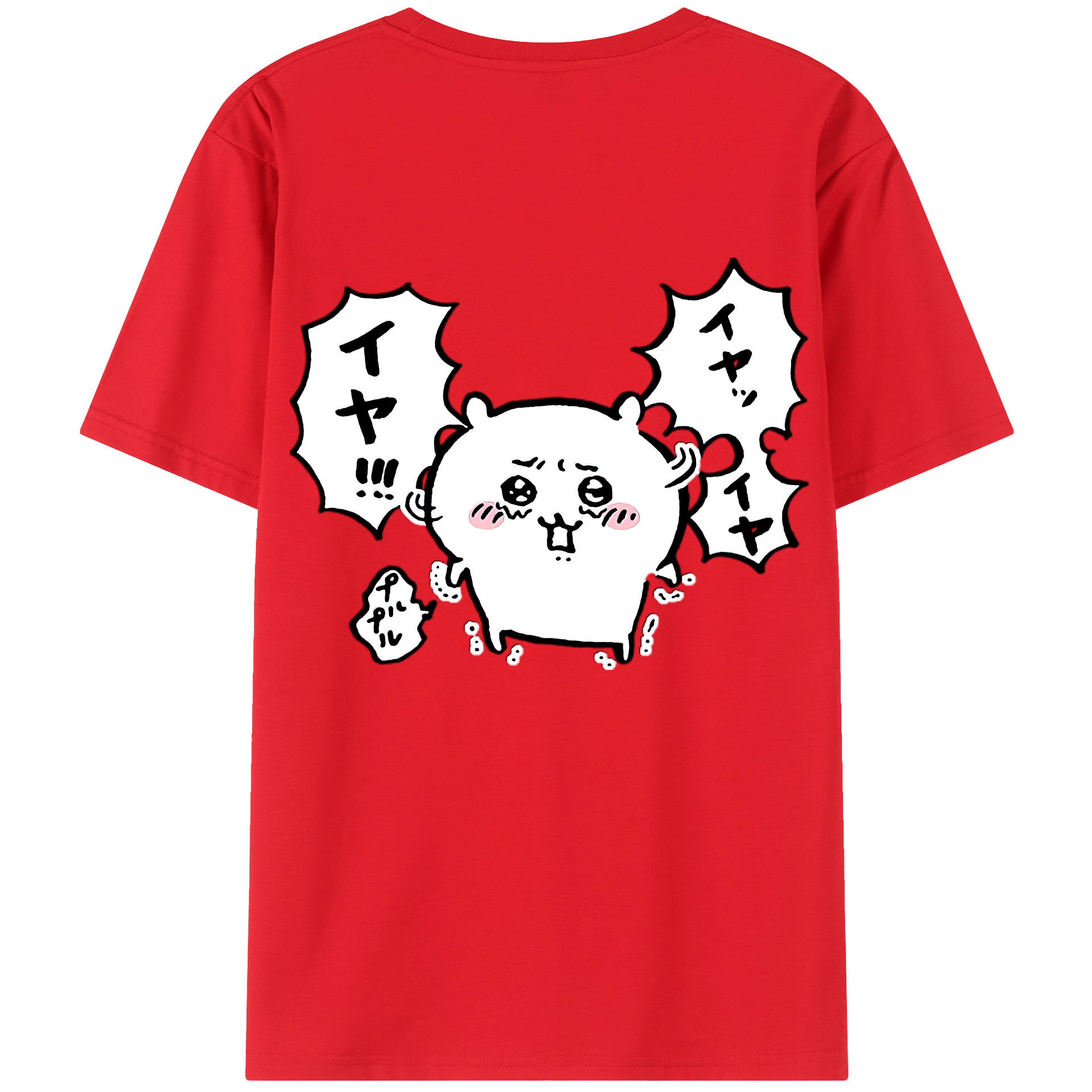 （画像用） ちいかわ ちいかわ Chii-kawa chiikawa 綿100％半袖Tシャツ（背面プリント）
