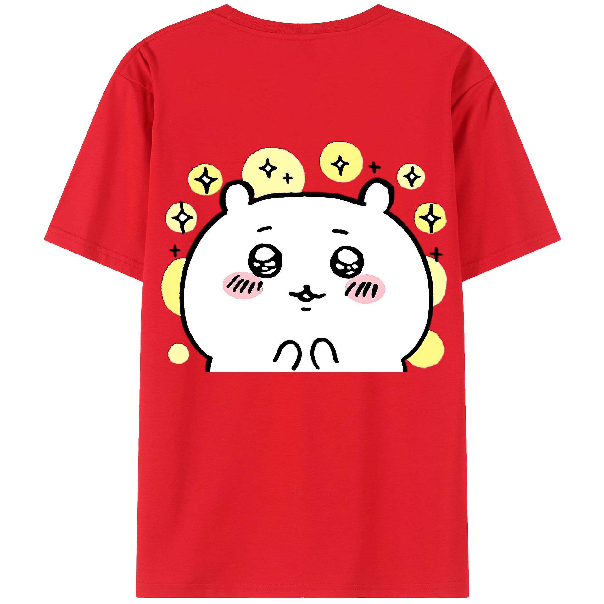 （画像用） ちいかわ ちいかわ Chii-kawa chiikawa 綿100％半袖Tシャツ（背面プリント）