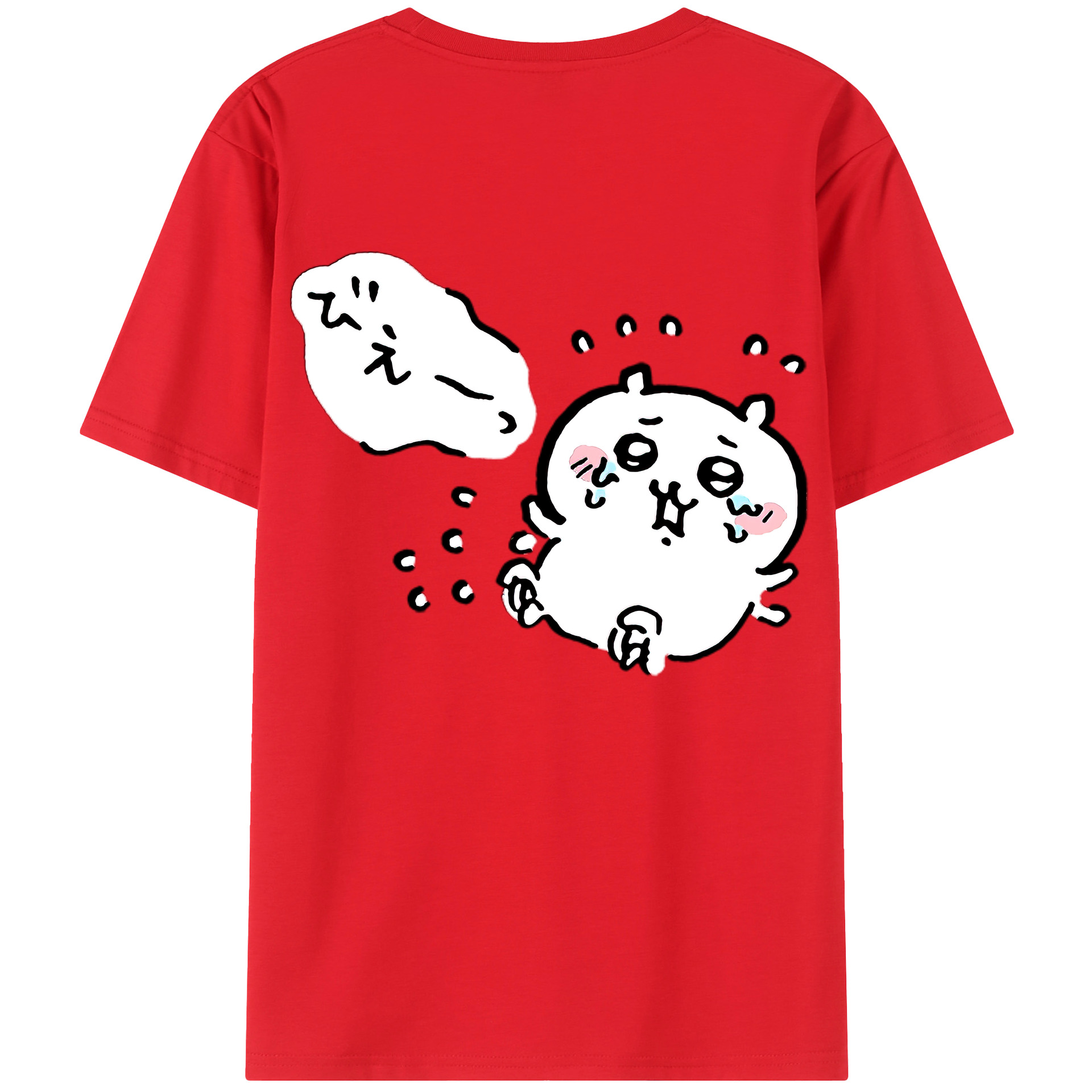 （画像用） ちいかわ ちいかわ Chii-kawa chiikawa 綿100％半袖Tシャツ（背面プリント）