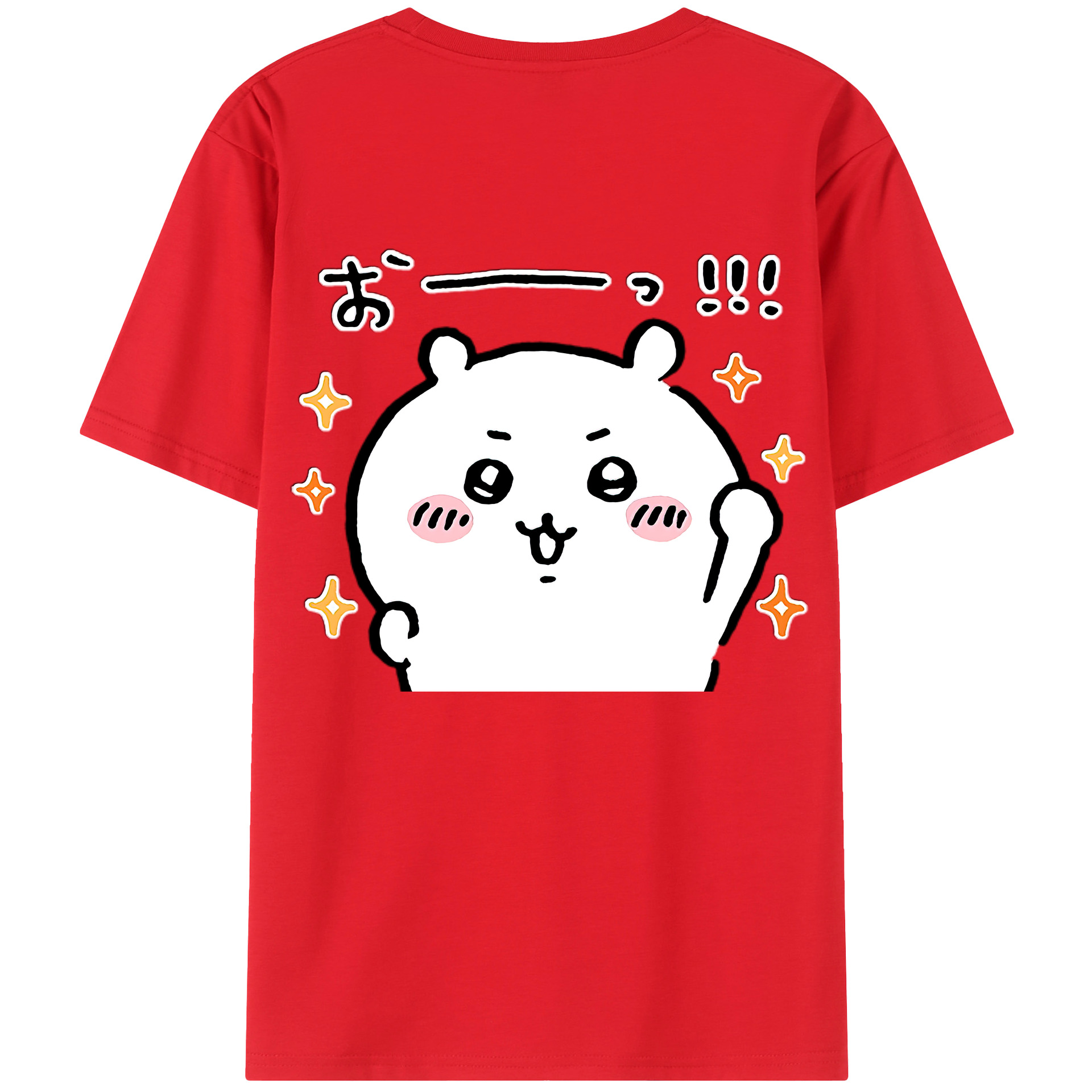 （画像用） ちいかわ ちいかわ Chii-kawa chiikawa 綿100％半袖Tシャツ（背面プリント）
