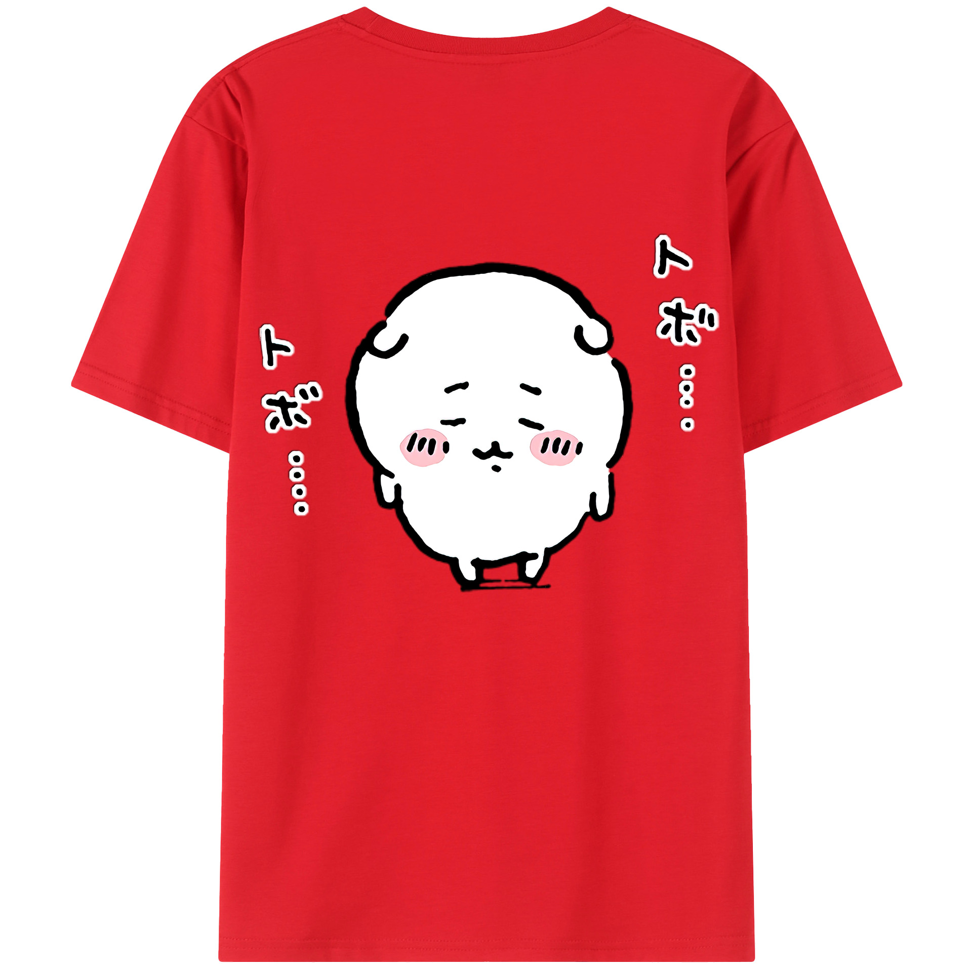 （画像用） ちいかわ ちいかわ Chii-kawa chiikawa 綿100％半袖Tシャツ（背面プリント）