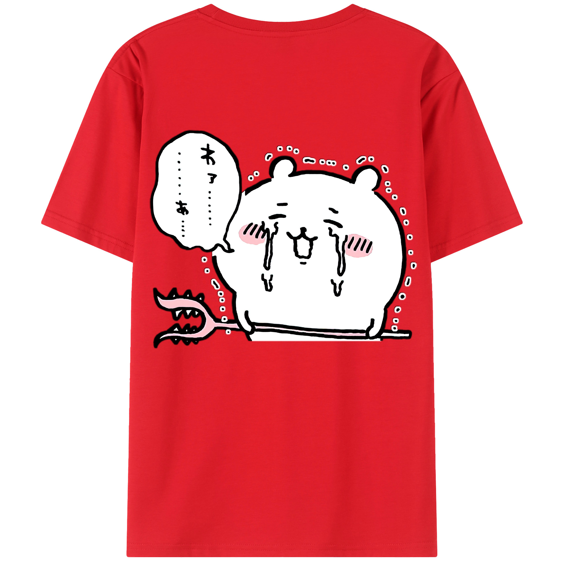 （画像用） ちいかわ ちいかわ Chii-kawa chiikawa 綿100％半袖Tシャツ（背面プリント）