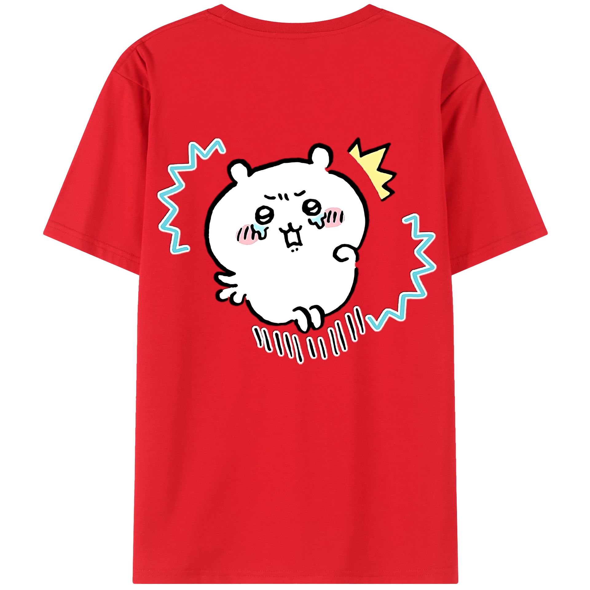 （画像用） ちいかわ ちいかわ Chii-kawa chiikawa 綿100％半袖Tシャツ（背面プリント）