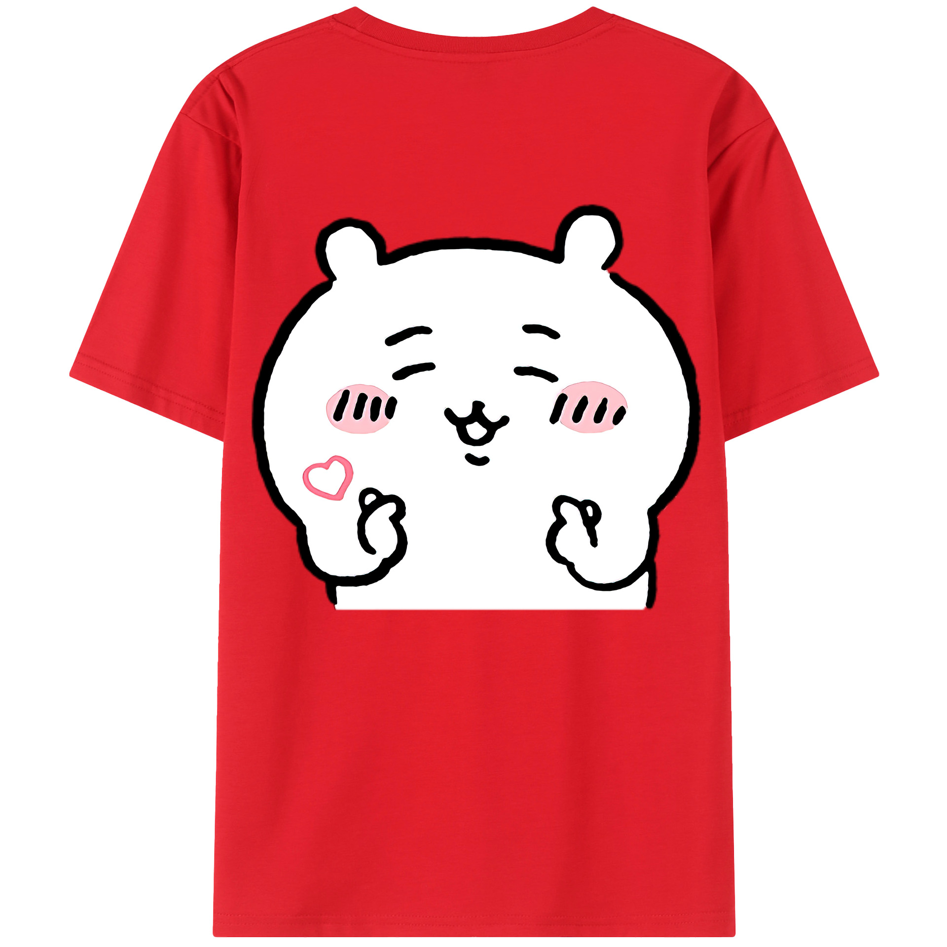（画像用） ちいかわ ちいかわ Chii-kawa chiikawa 綿100％半袖Tシャツ（背面プリント）