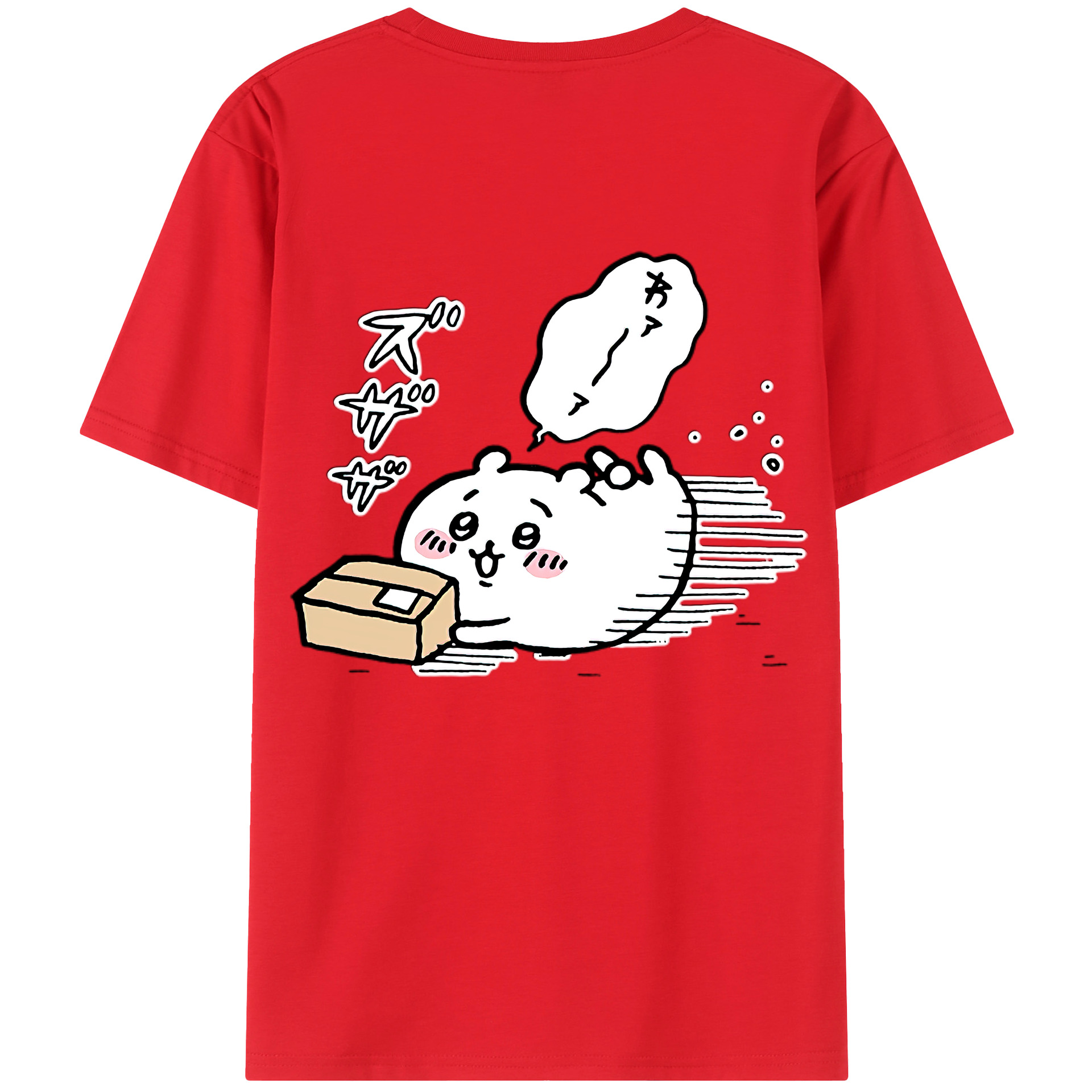 （画像用） ちいかわ ちいかわ Chii-kawa chiikawa 綿100％半袖Tシャツ（背面プリント）