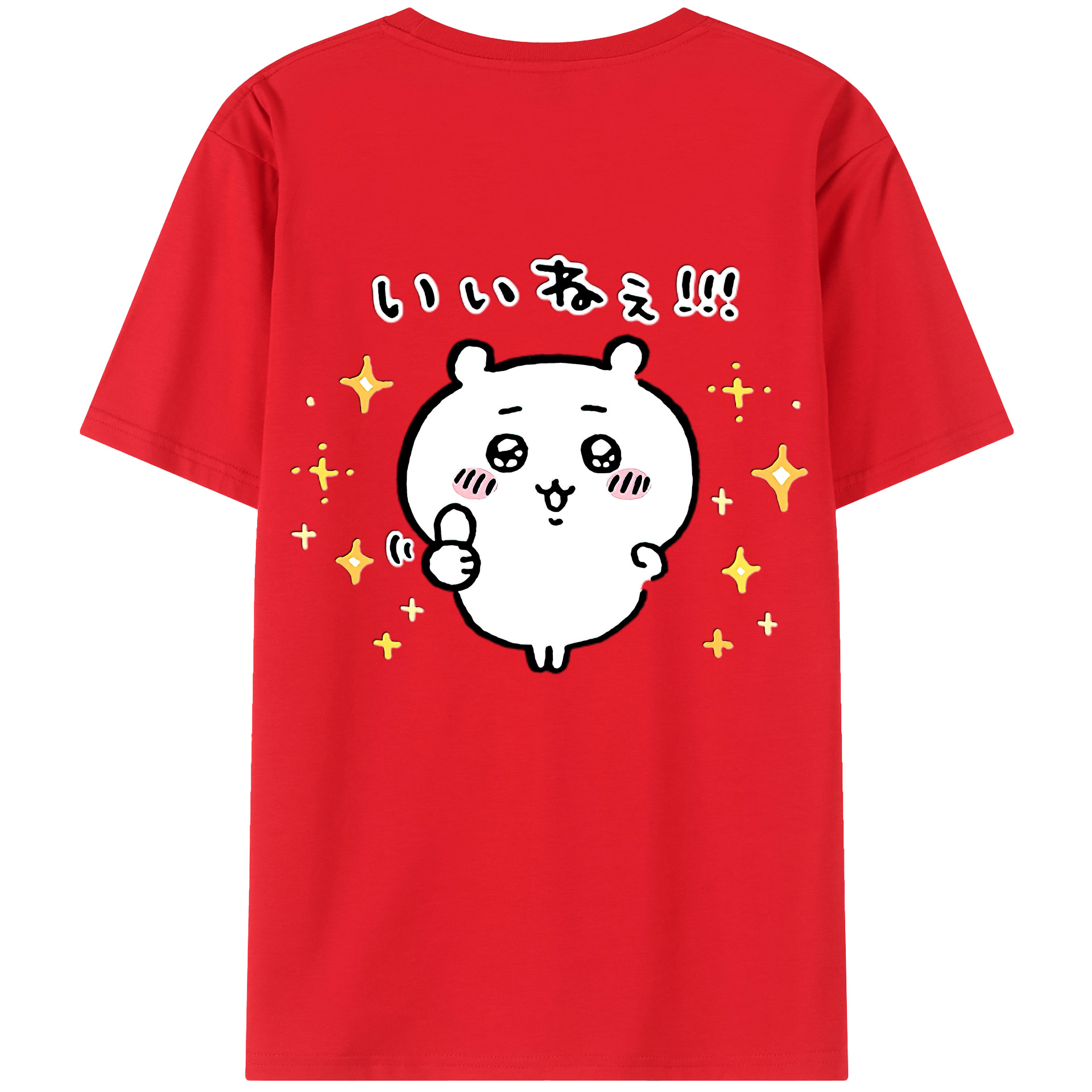 （画像用） ちいかわ ちいかわ Chii-kawa chiikawa 綿100％半袖Tシャツ（背面プリント）