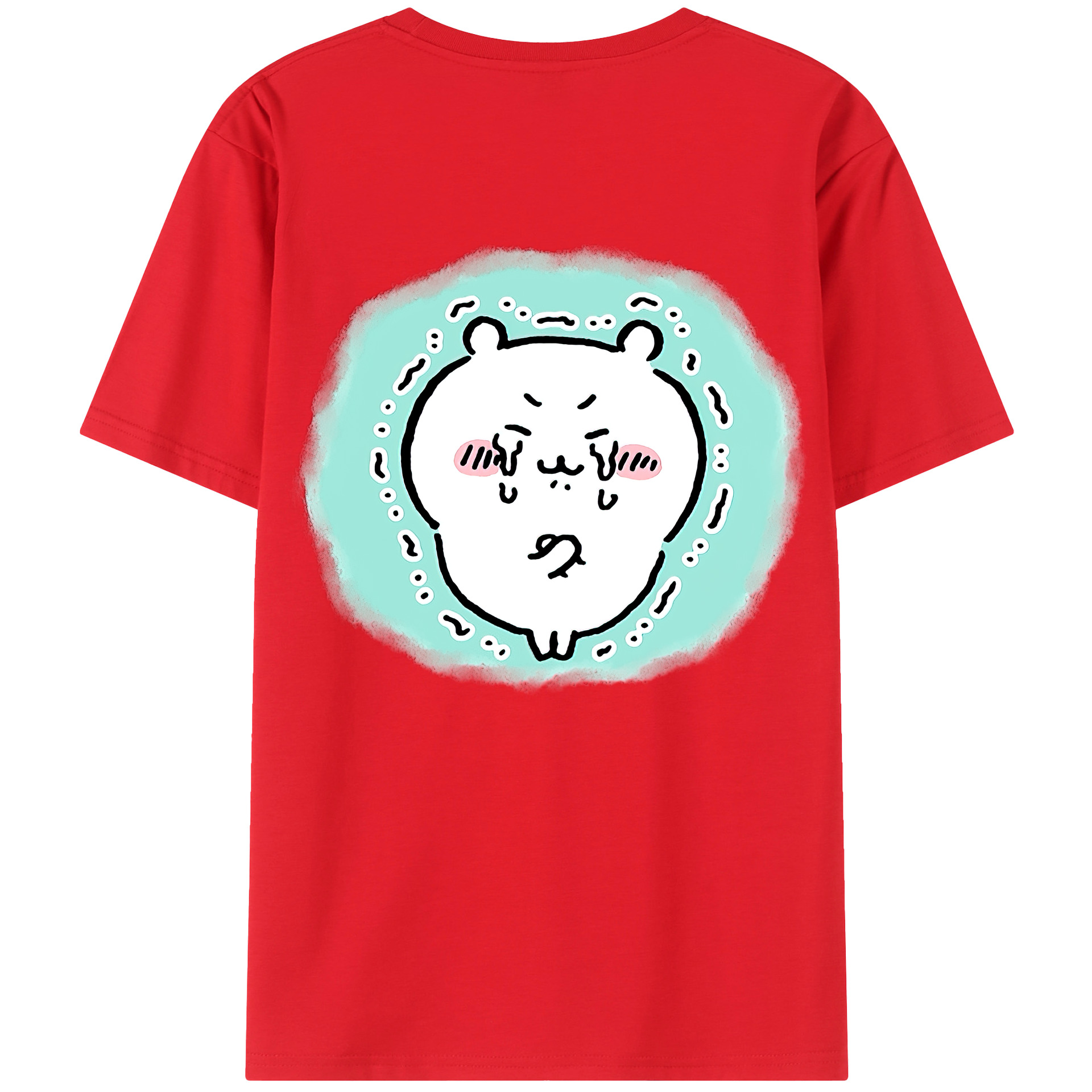 （画像用） ちいかわ ちいかわ Chii-kawa chiikawa 綿100％半袖Tシャツ（背面プリント）