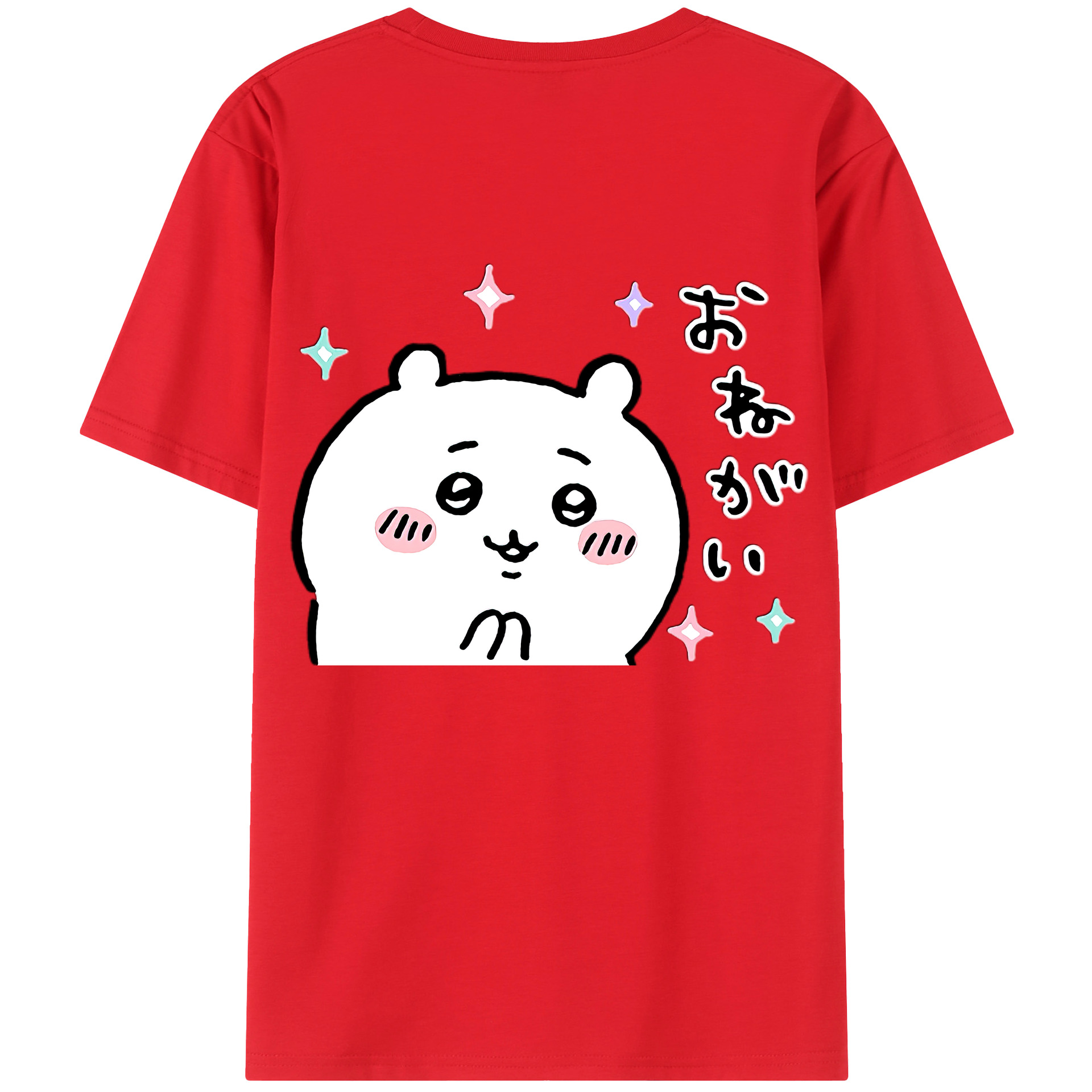 （画像用） ちいかわ ちいかわ Chii-kawa chiikawa 綿100％半袖Tシャツ（背面プリント）