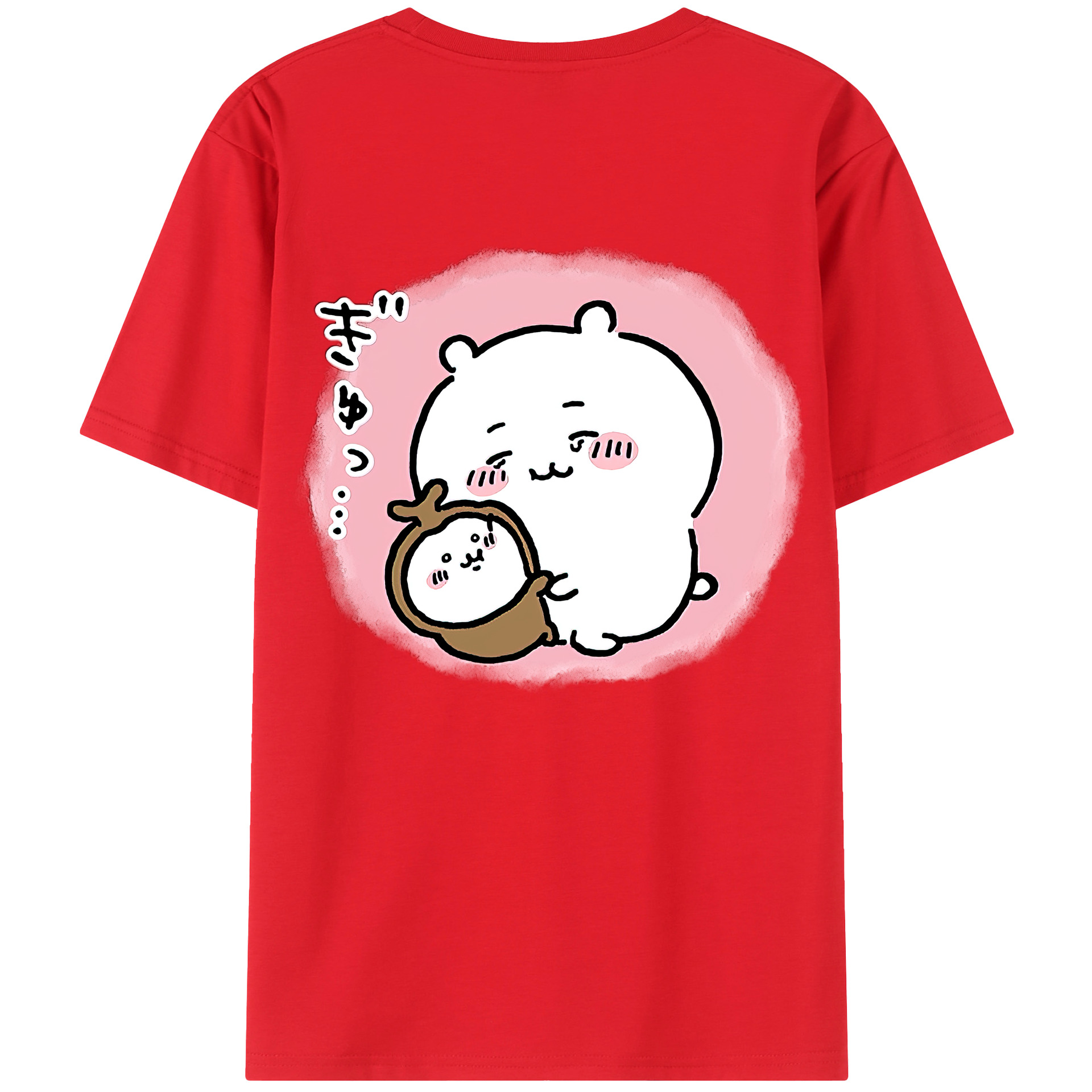 （画像用） ちいかわ ちいかわ Chii-kawa chiikawa 綿100％半袖Tシャツ（背面プリント）