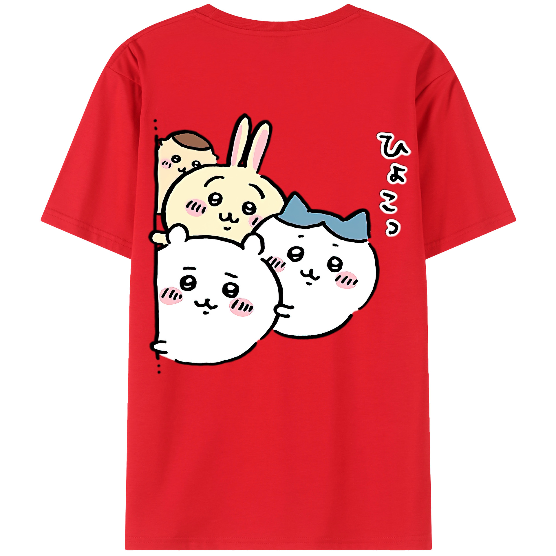 （画像用） ちいかわ ちいかわ Chii-kawa chiikawa 綿100％半袖Tシャツ（背面プリント）