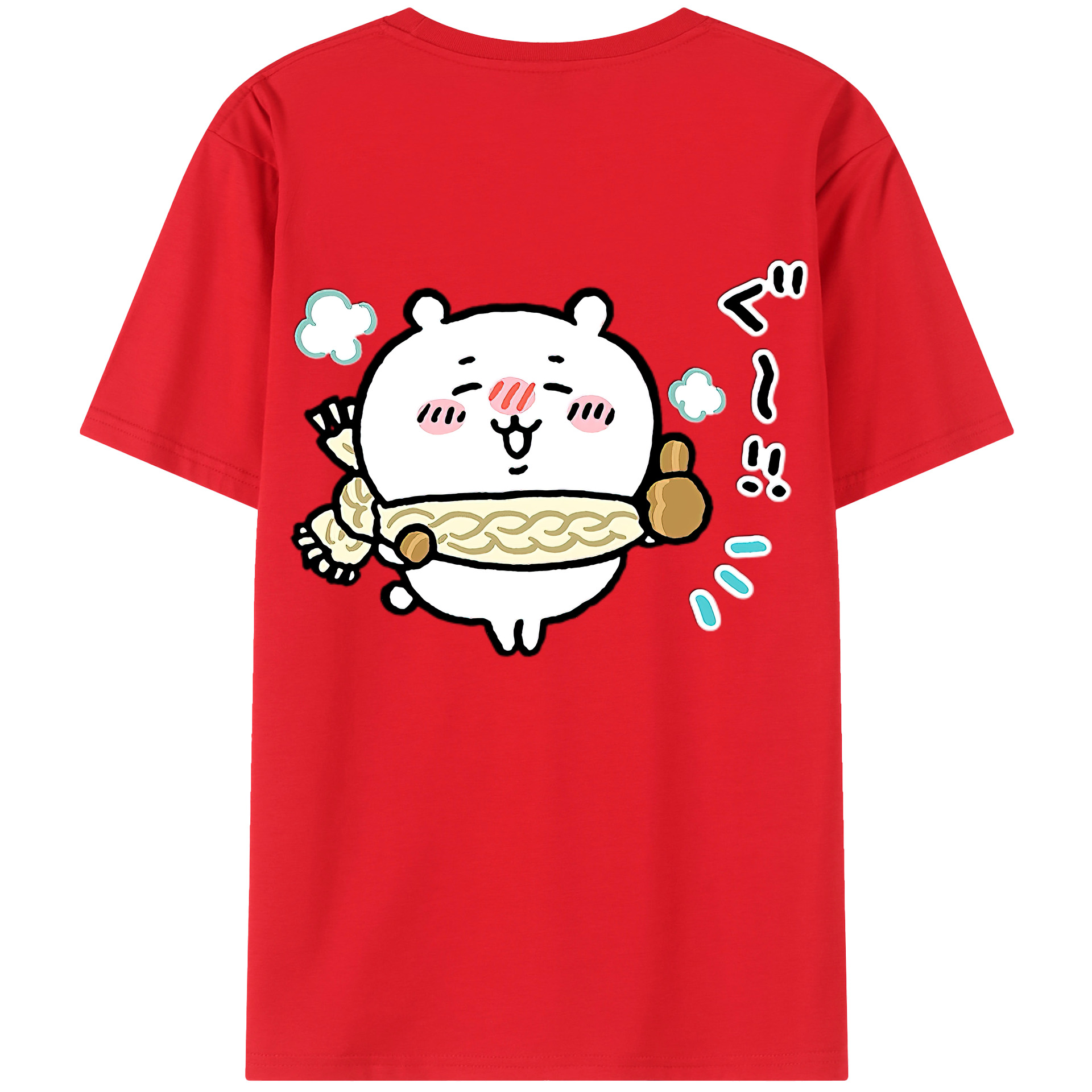 （画像用） ちいかわ ちいかわ Chii-kawa chiikawa 綿100％半袖Tシャツ（背面プリント）