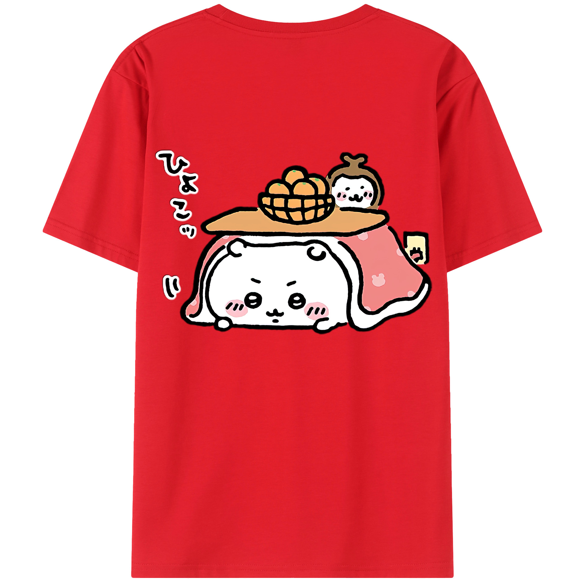 （画像用） ちいかわ ちいかわ Chii-kawa chiikawa 綿100％半袖Tシャツ（背面プリント）