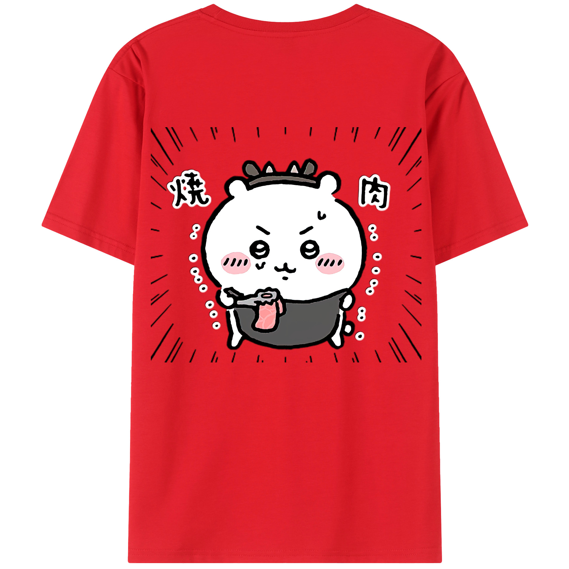 （画像用） ちいかわ ちいかわ Chii-kawa chiikawa 綿100％半袖Tシャツ（背面プリント）