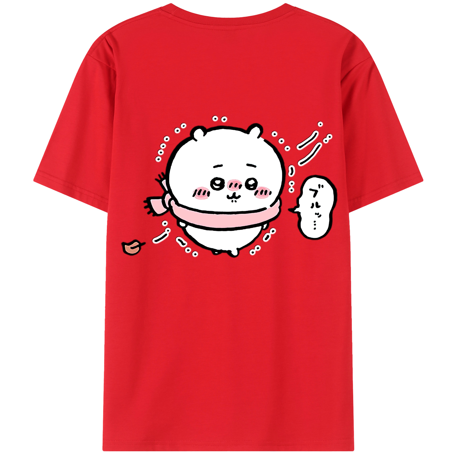 （画像用） ちいかわ ちいかわ Chii-kawa chiikawa 綿100％半袖Tシャツ（背面プリント）
