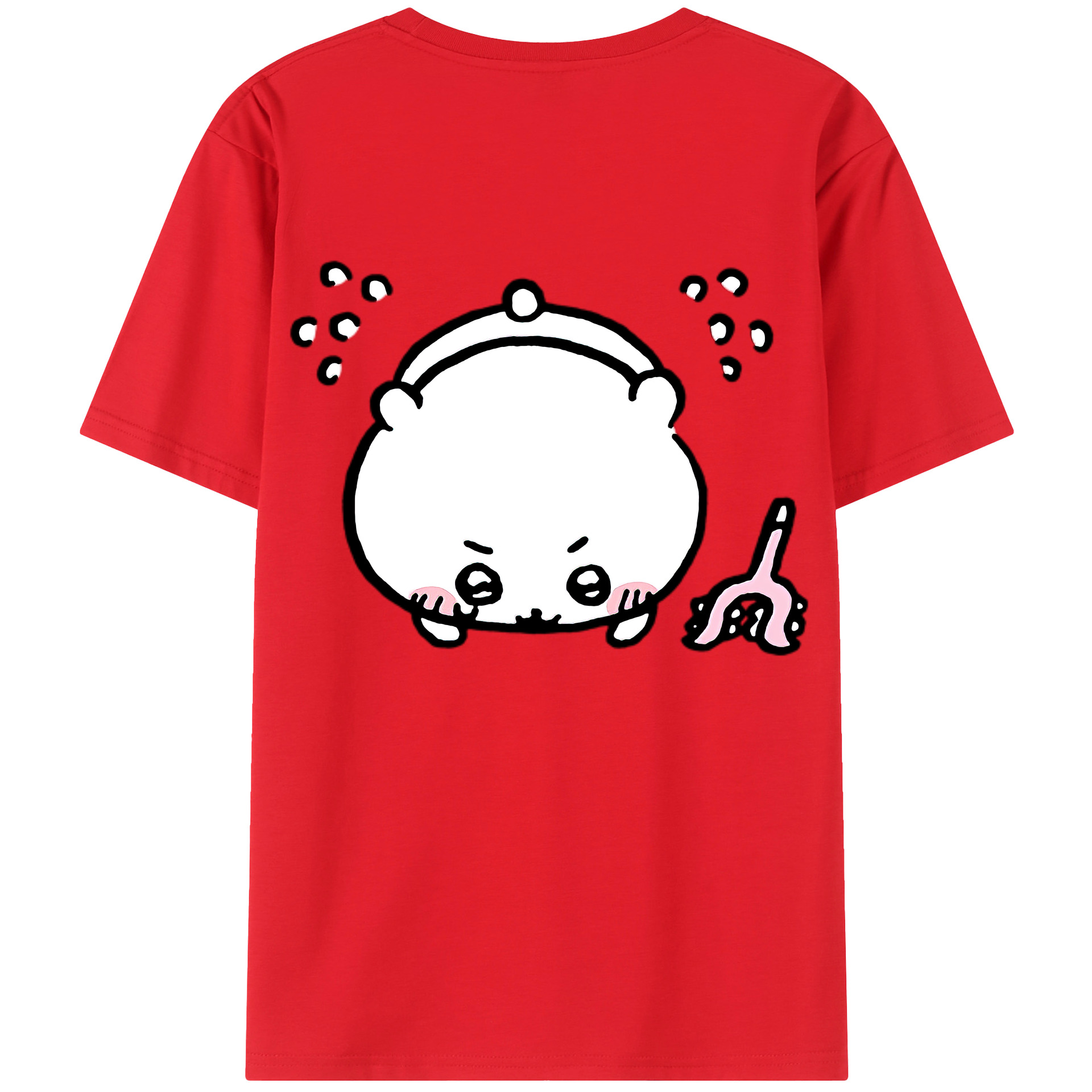 （画像用） ちいかわ ちいかわ Chii-kawa chiikawa 綿100％半袖Tシャツ（背面プリント）