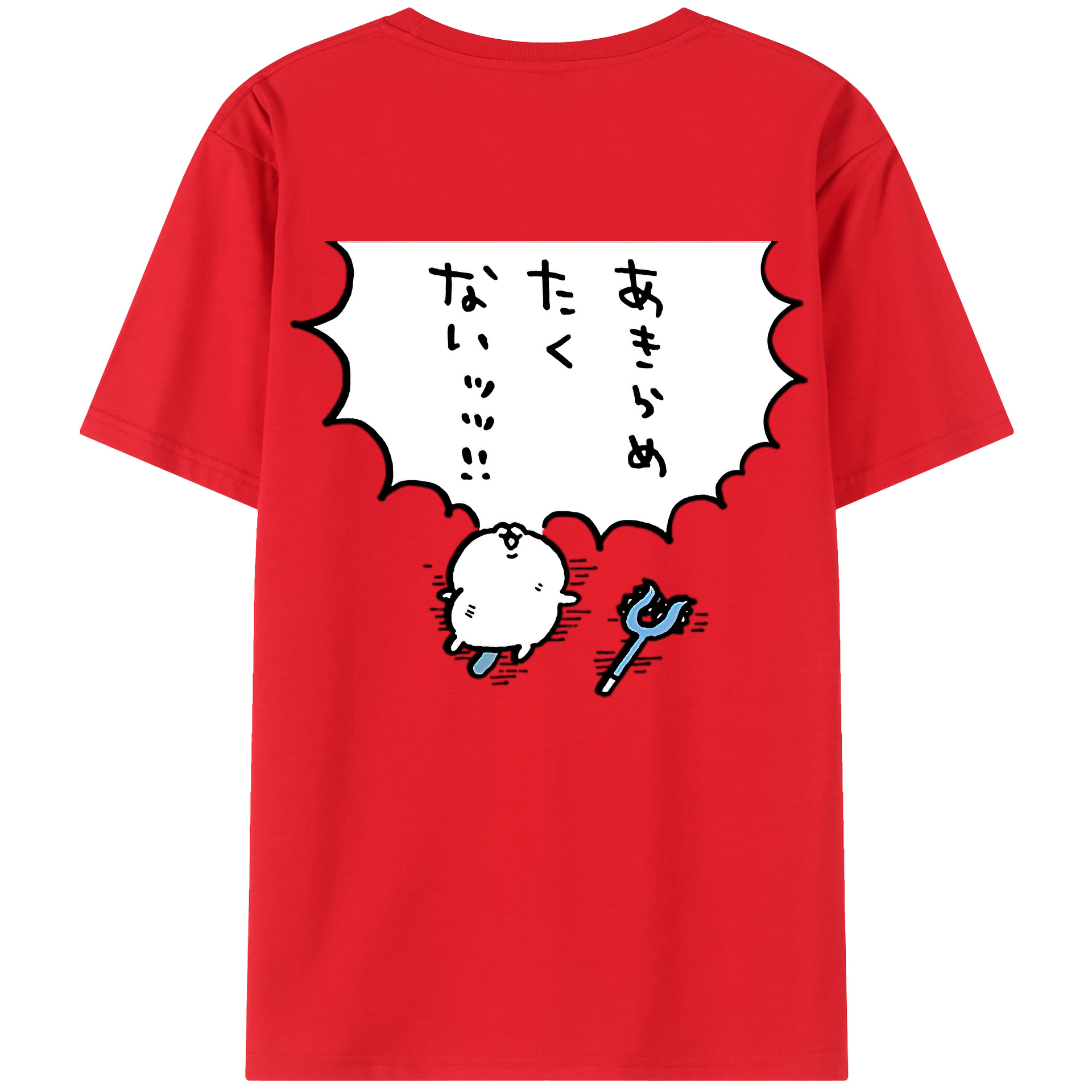 （画像用） ちいかわ ちいかわ Chii-kawa chiikawa 綿100％半袖Tシャツ（背面プリント）
