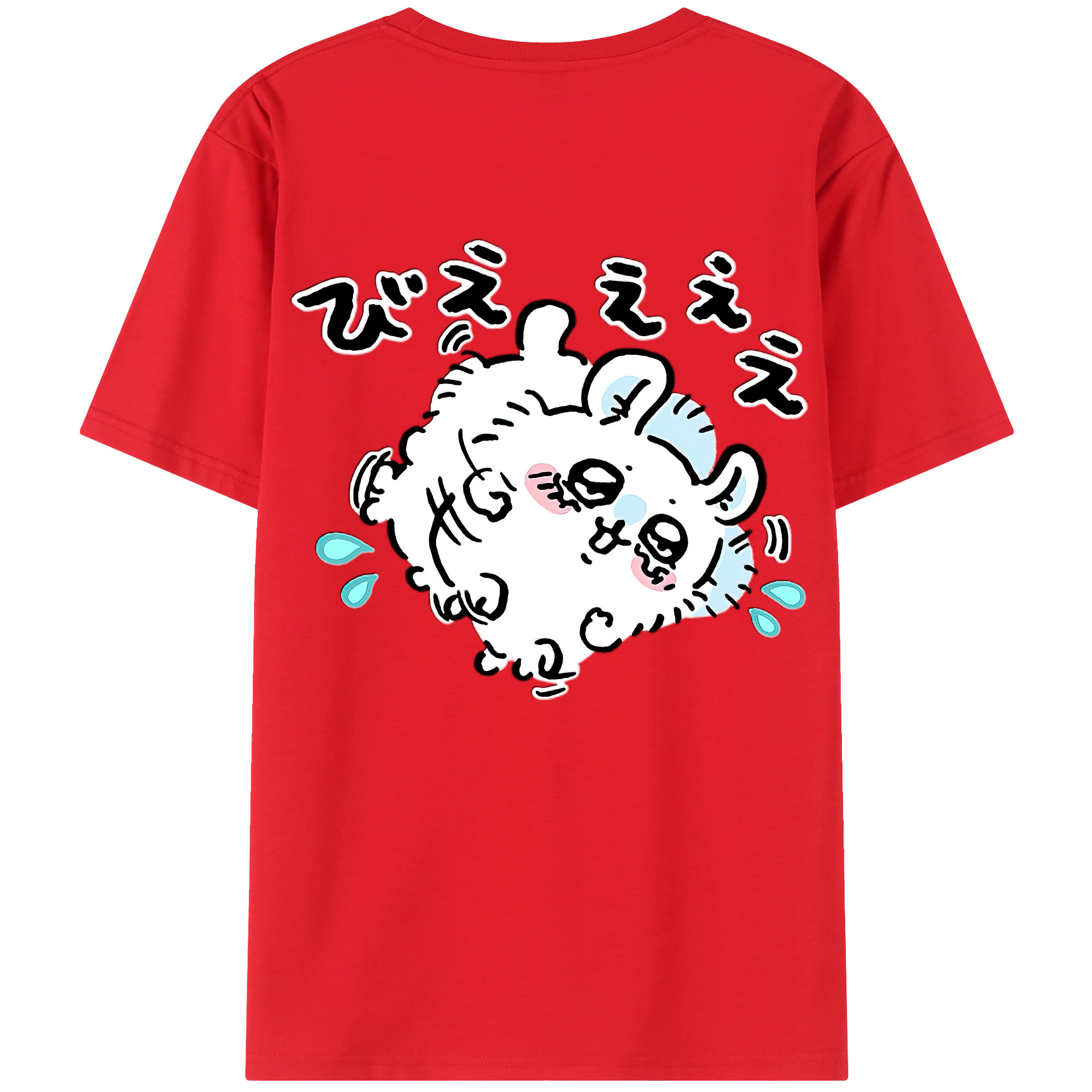 （画像用） ちいかわ モモンガ Chii-kawa Momonga 綿100％半袖Tシャツ（背面プリント）