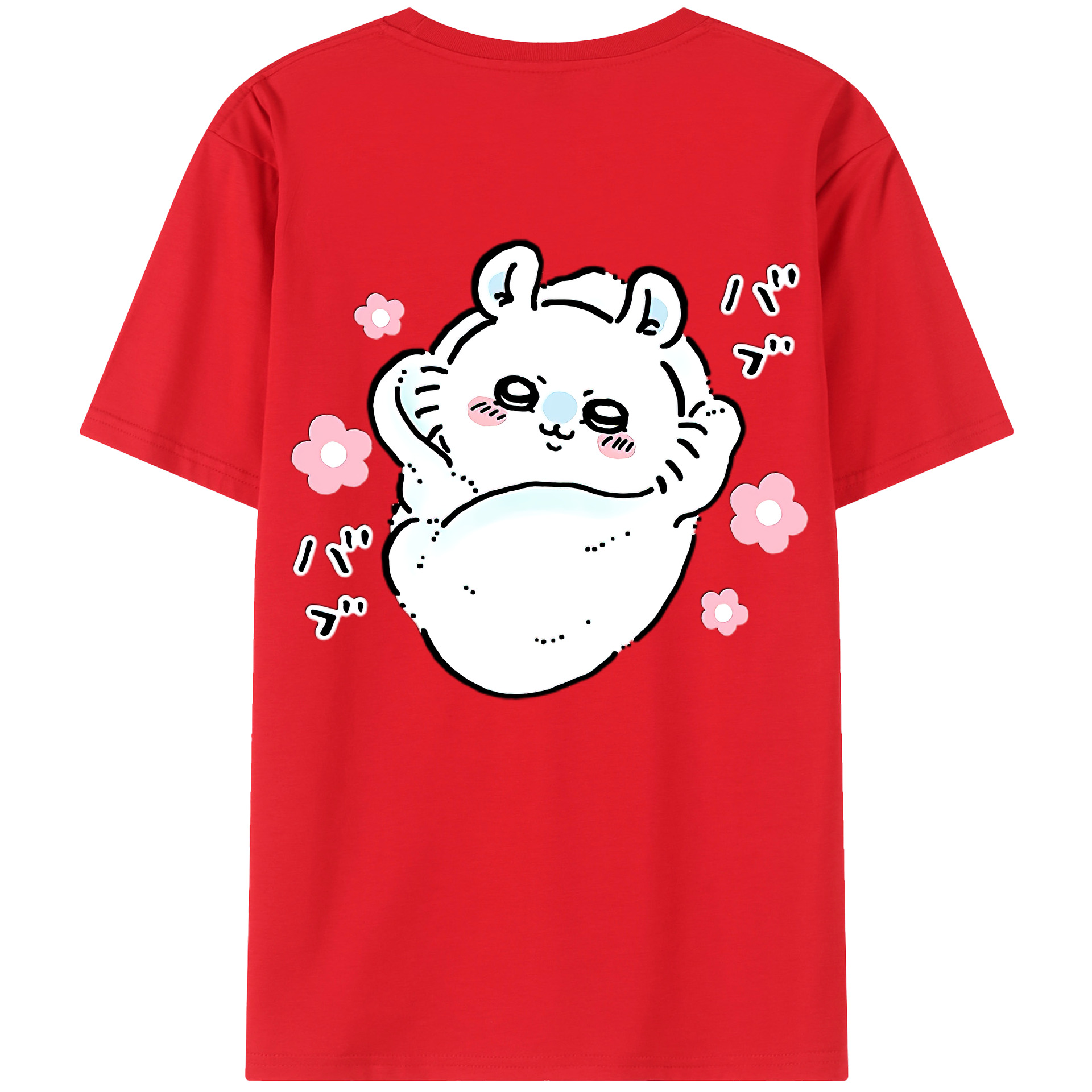 （画像用） ちいかわ モモンガ Chii-kawa Momonga 綿100％半袖Tシャツ（背面プリント）