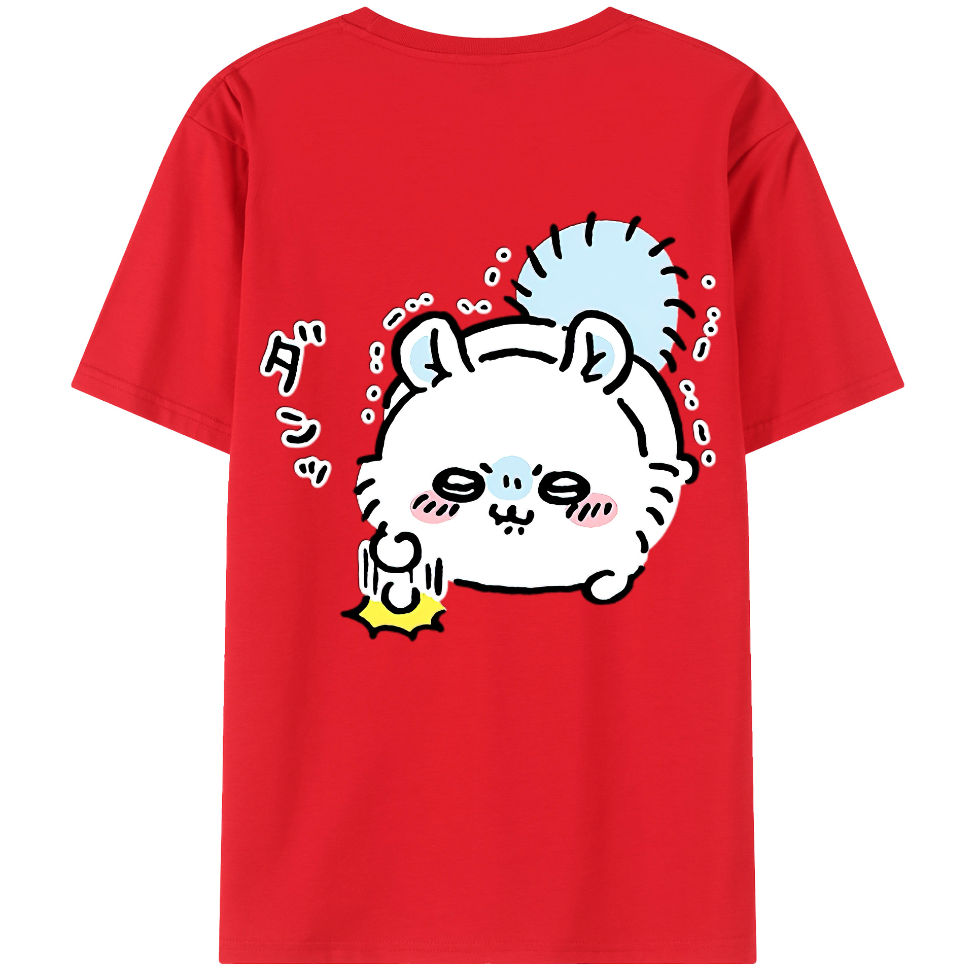 （画像用） ちいかわ モモンガ Chii-kawa Momonga 綿100％半袖Tシャツ（背面プリント）
