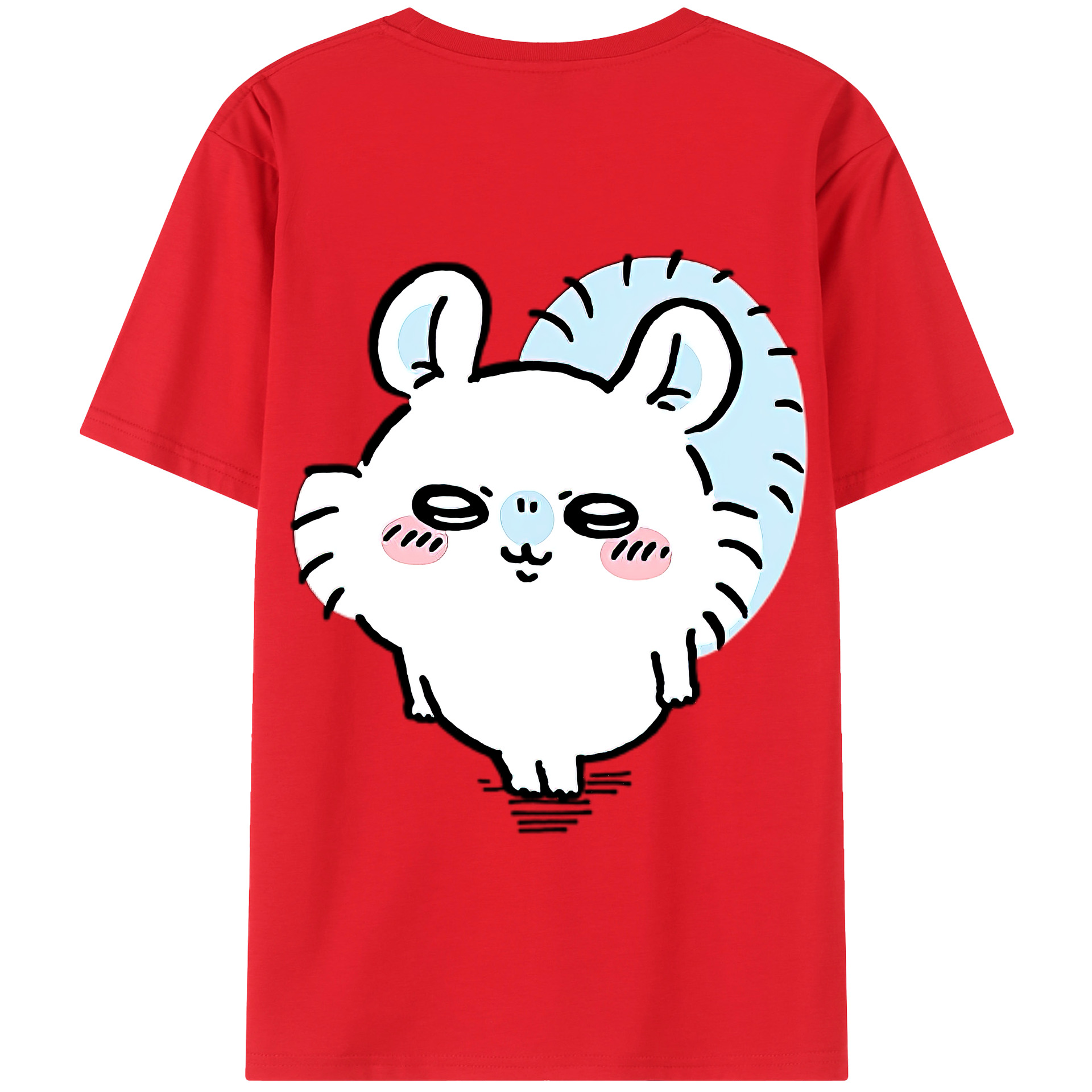 （画像用） ちいかわ モモンガ Chii-kawa Momonga 綿100％半袖Tシャツ（背面プリント）