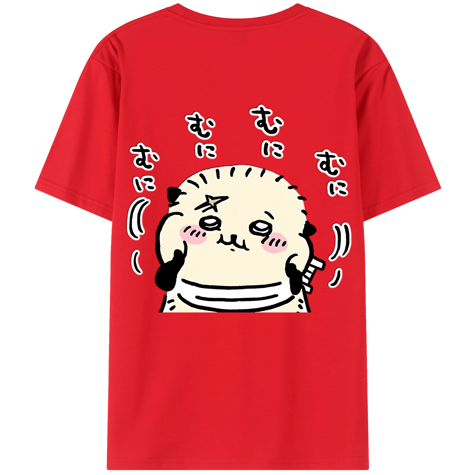 （画像用） ちいかわ ラッコ Chii-kawa Sea otter 綿100％半袖Tシャツ（背面プリント）
