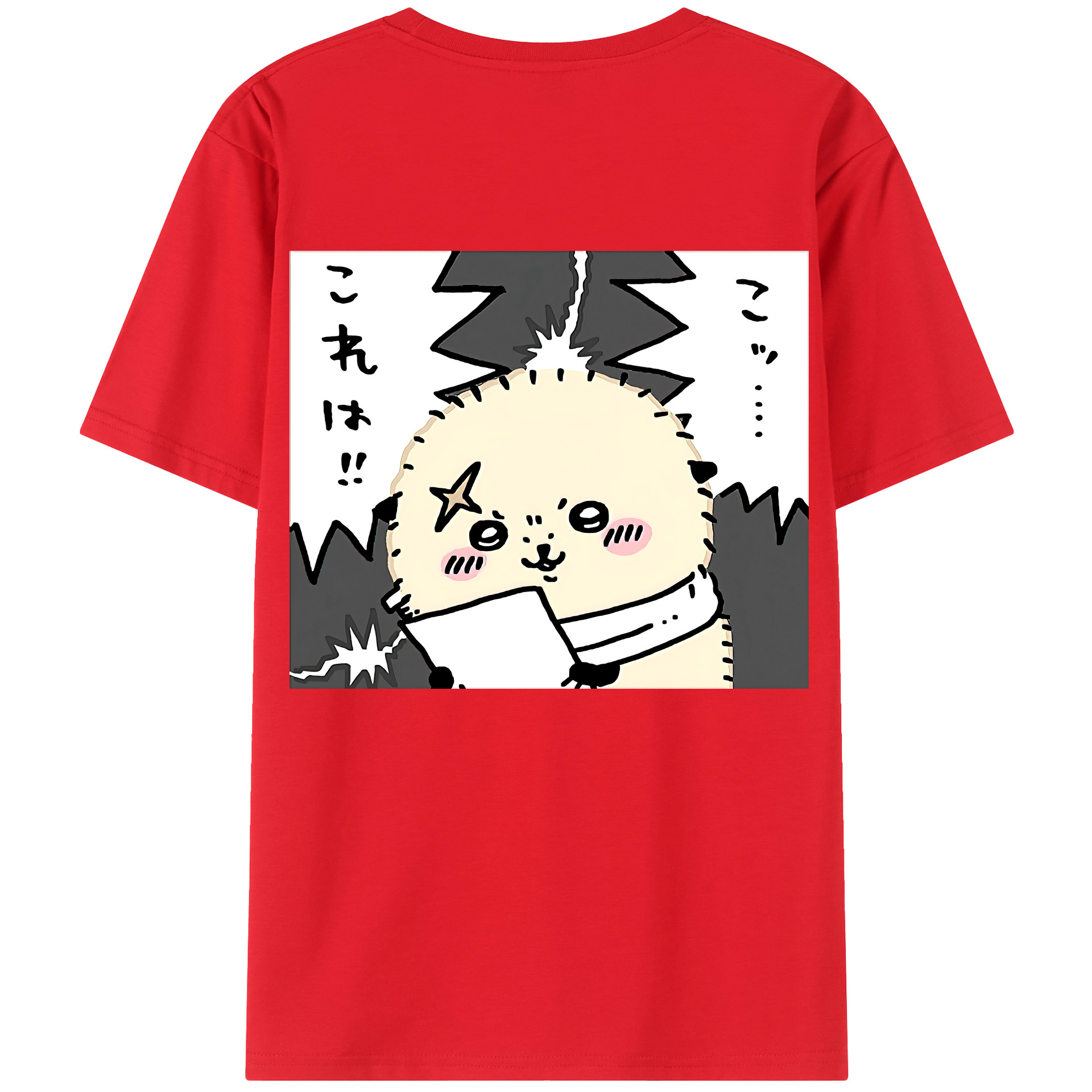 （画像用） ちいかわ ラッコ Chii-kawa Sea otter 綿100％半袖Tシャツ（背面プリント）