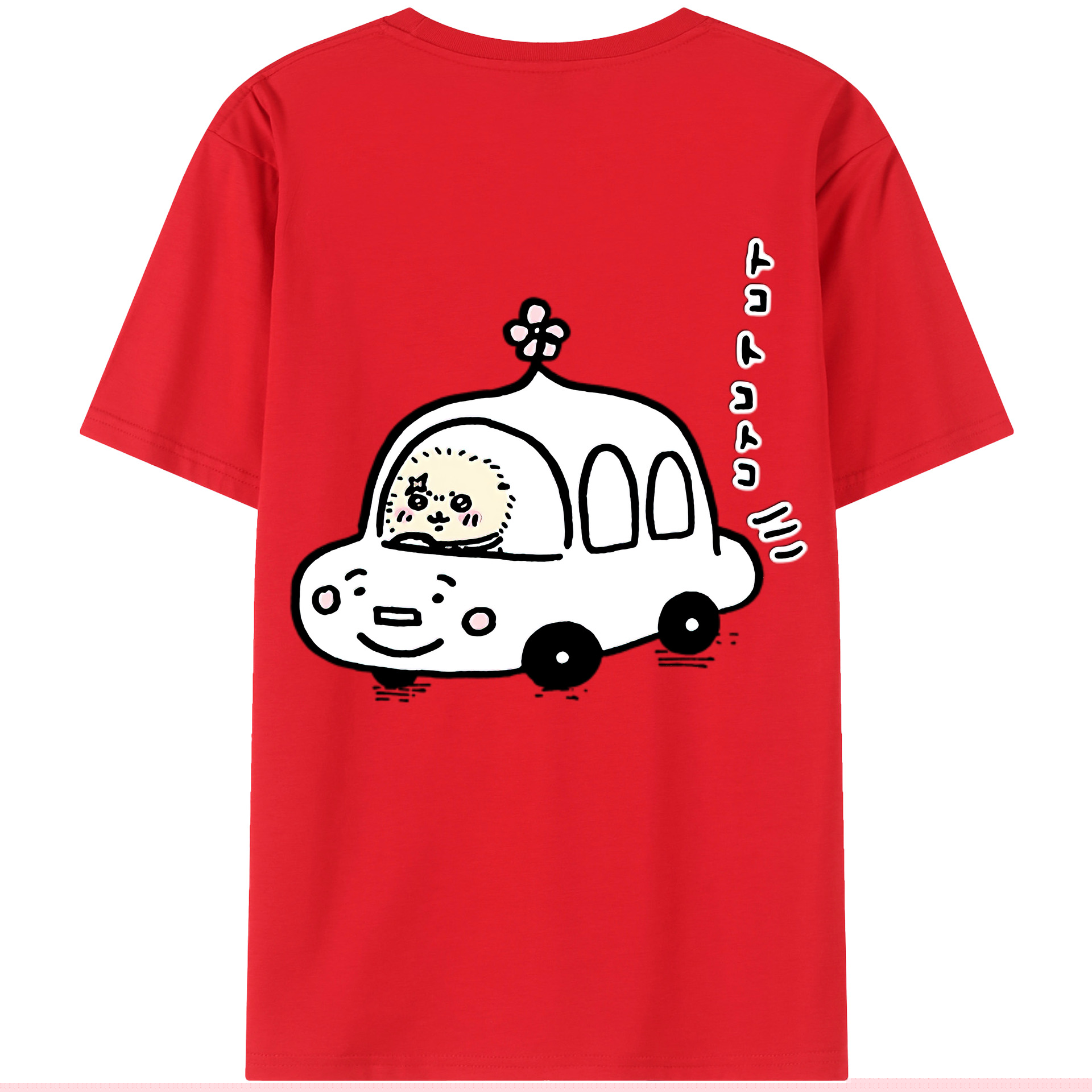 （画像用） ちいかわ ラッコ Chii-kawa Sea otter 綿100％半袖Tシャツ（背面プリント）
