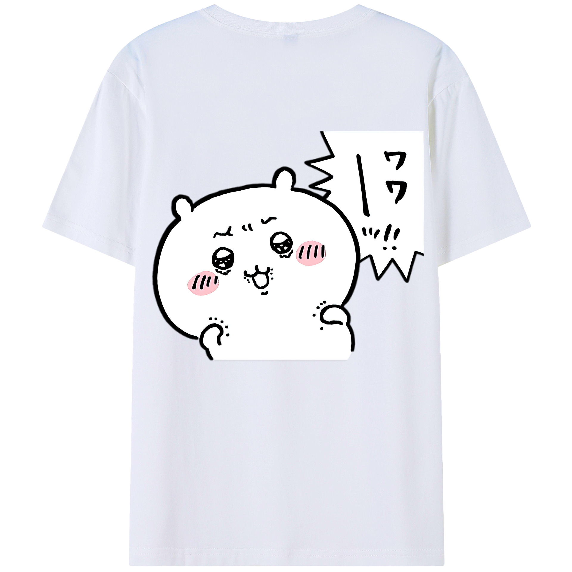 （画像用） ちいかわ ちいかわ Chii-kawa chiikawa 綿100％半袖Tシャツ（背面プリント）