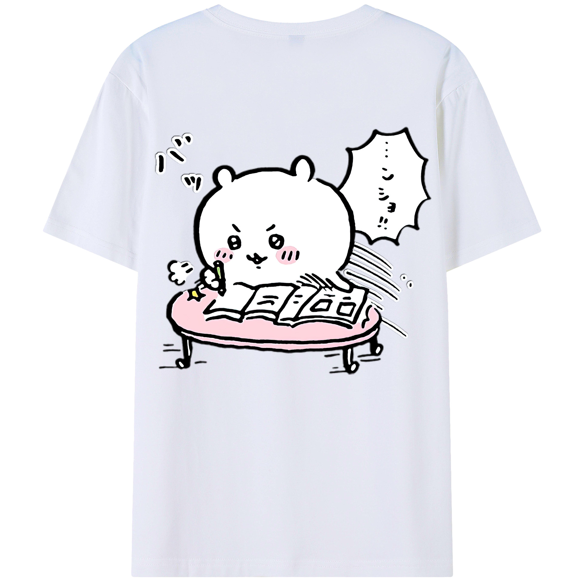 （画像用） ちいかわ ちいかわ Chii-kawa chiikawa 綿100％半袖Tシャツ（背面プリント）