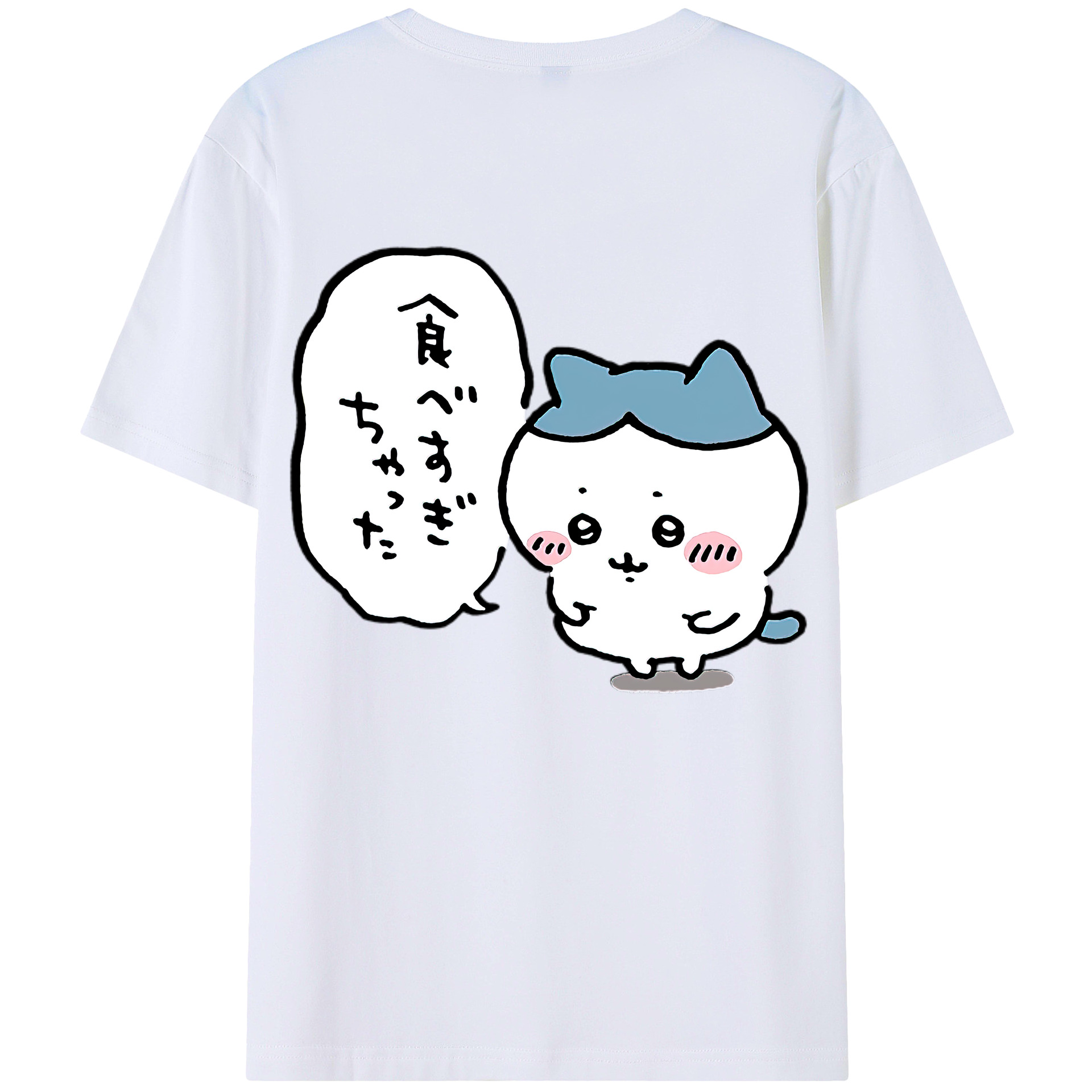 （画像用） ちいかわ ハチワレ Chii-kawa hachiware 綿100％半袖Tシャツ（背面プリント）