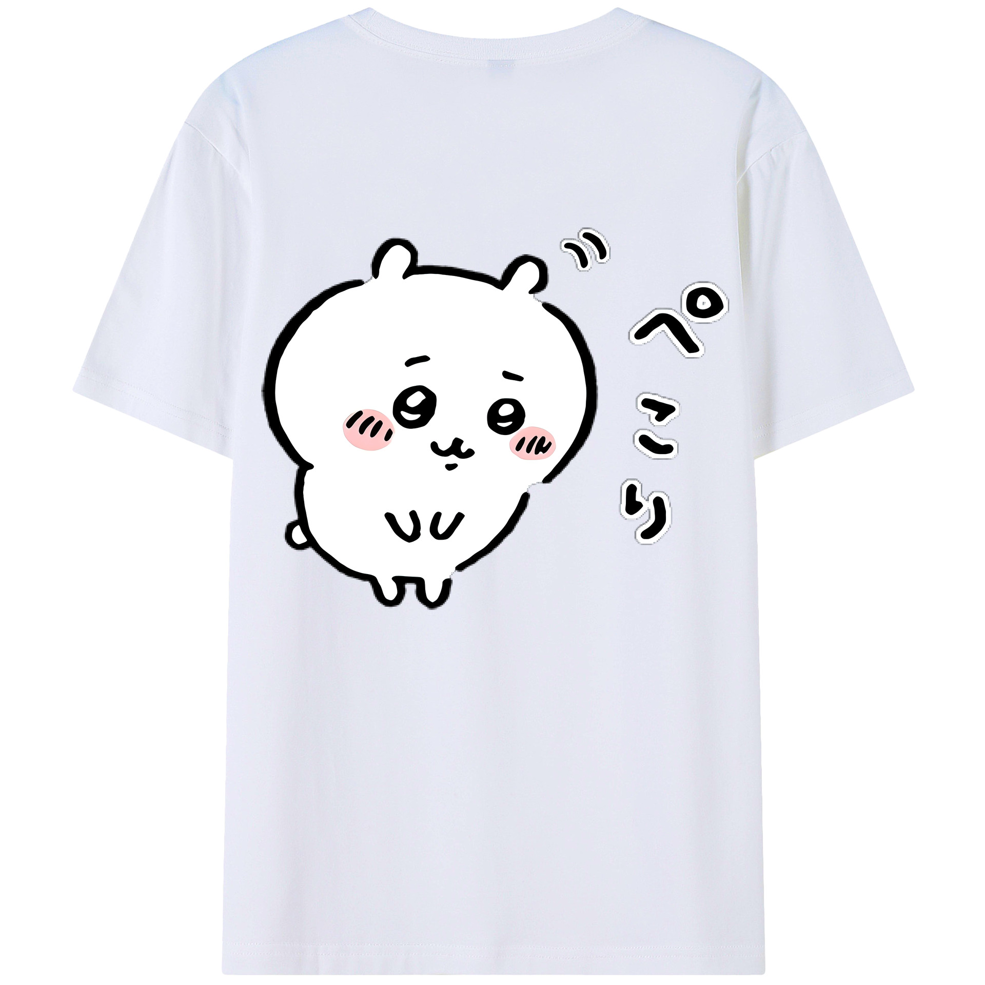 （画像用） ちいかわ ちいかわ Chii-kawa chiikawa 綿100％半袖Tシャツ（背面プリント）