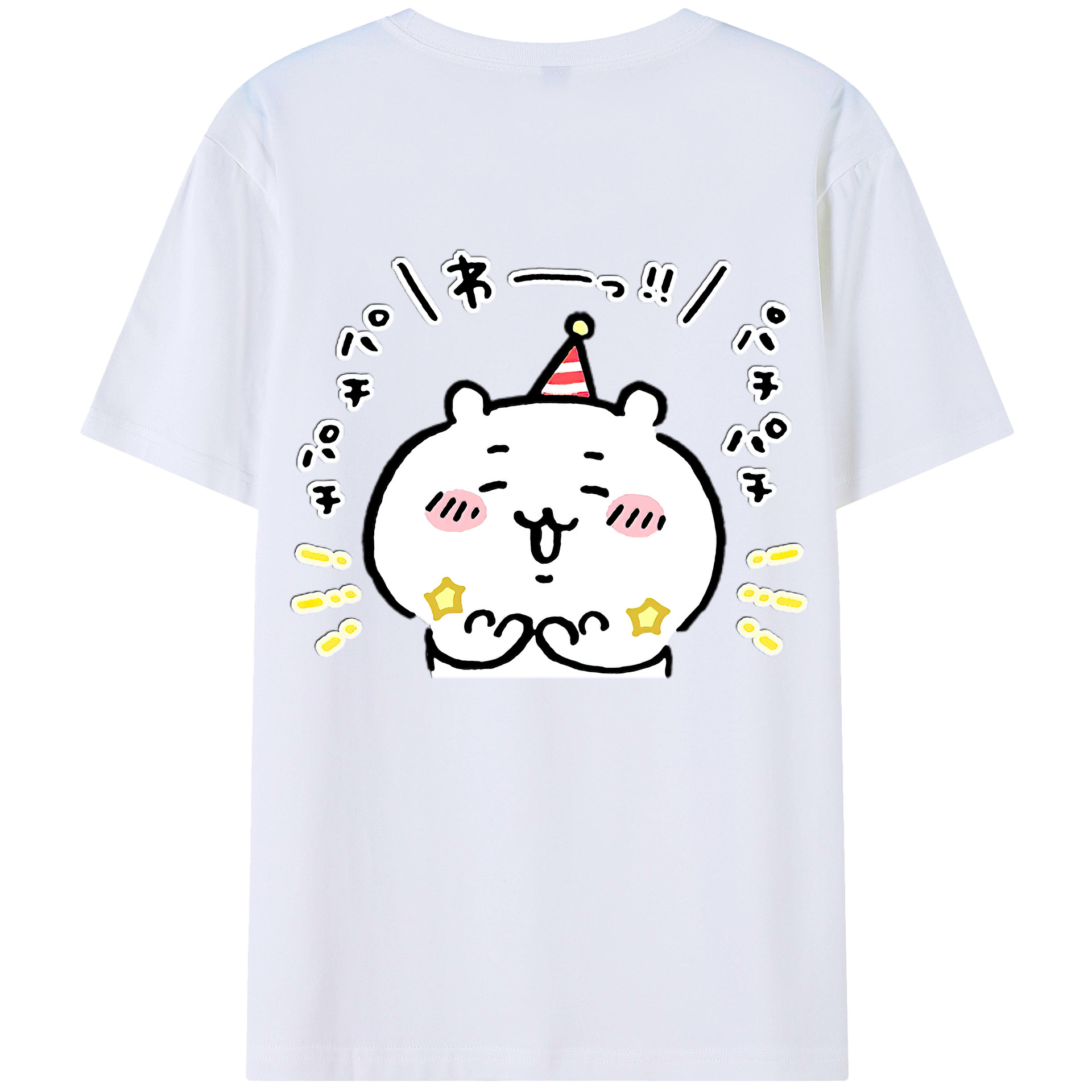 （画像用） ちいかわ ちいかわ Chii-kawa chiikawa 綿100％半袖Tシャツ（背面プリント）