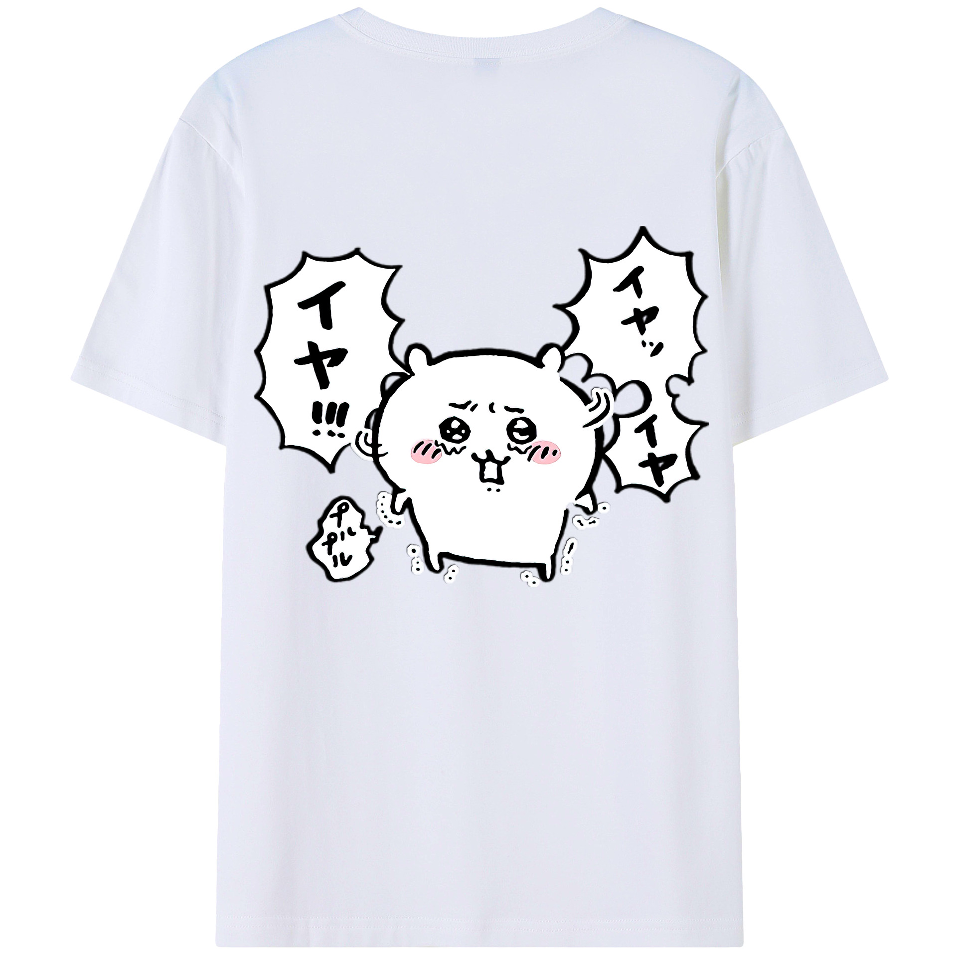 （画像用） ちいかわ ちいかわ Chii-kawa chiikawa 綿100％半袖Tシャツ（背面プリント）