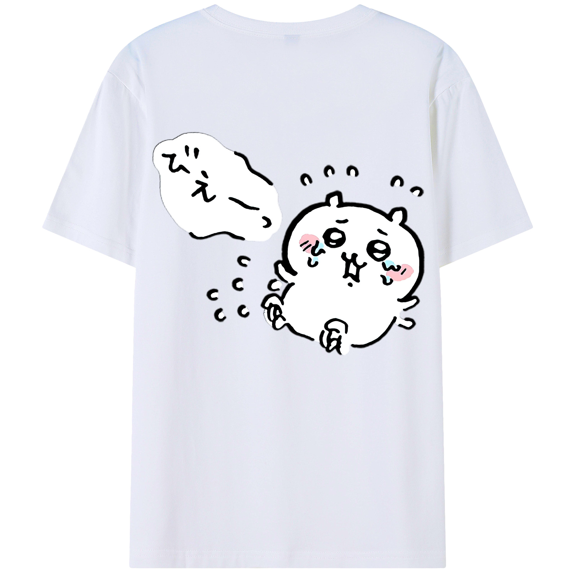 （画像用） ちいかわ ちいかわ Chii-kawa chiikawa 綿100％半袖Tシャツ（背面プリント）