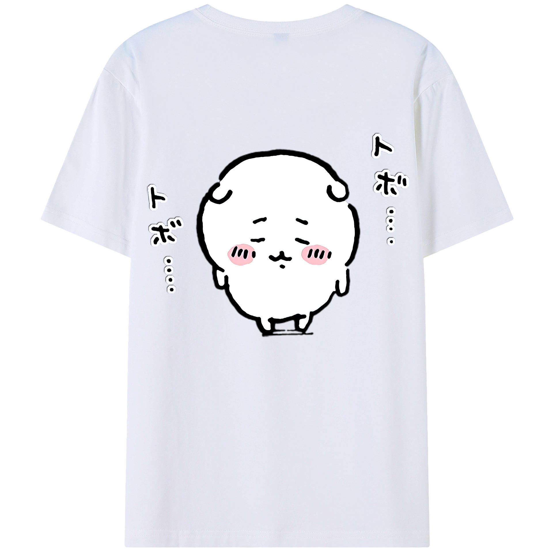 （画像用） ちいかわ ちいかわ Chii-kawa chiikawa 綿100％半袖Tシャツ（背面プリント）