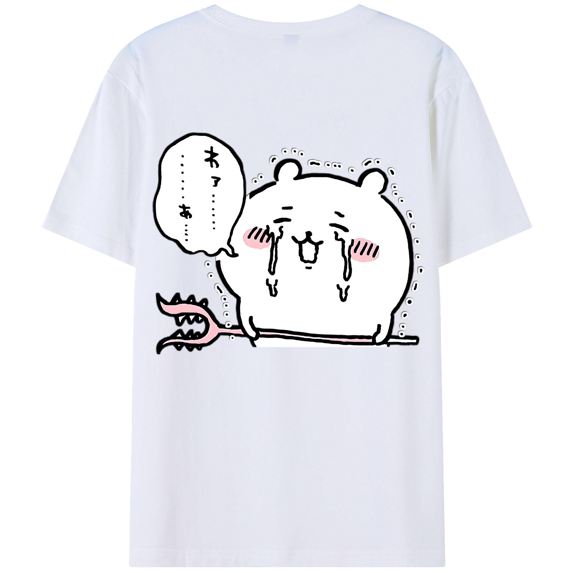 （画像用） ちいかわ ちいかわ Chii-kawa chiikawa 綿100％半袖Tシャツ（背面プリント）