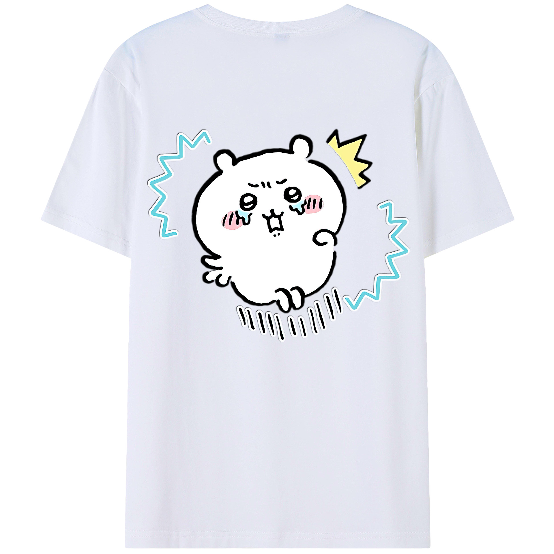 （画像用） ちいかわ ちいかわ Chii-kawa chiikawa 綿100％半袖Tシャツ（背面プリント）